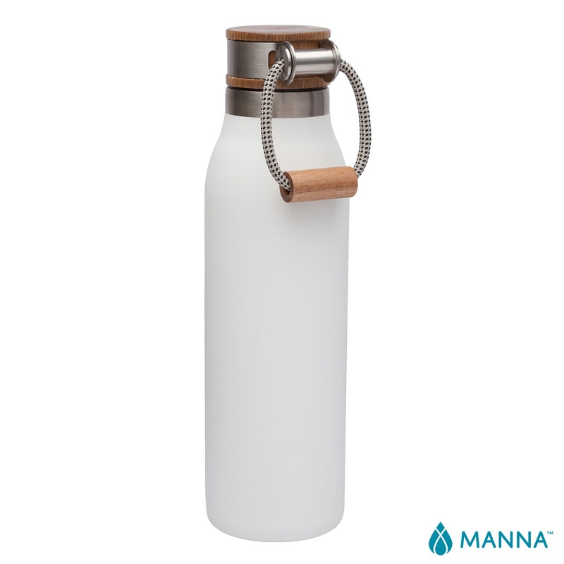 Manna™ 18 oz. Ascend Stainless Steel Water Bottle w/ Acacia Lid 26