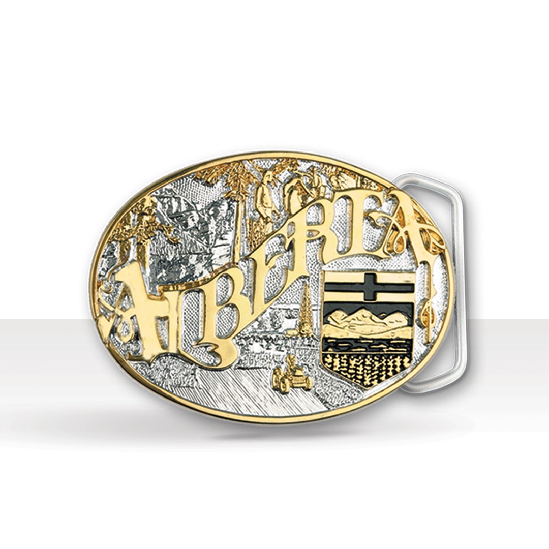 2-Tone Classic Belt Buckle (2 x 3 in) 1