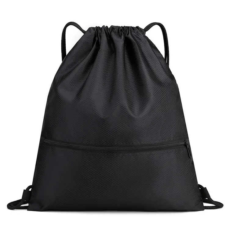 Rhombus Design Drawstring Backpack Bag 9