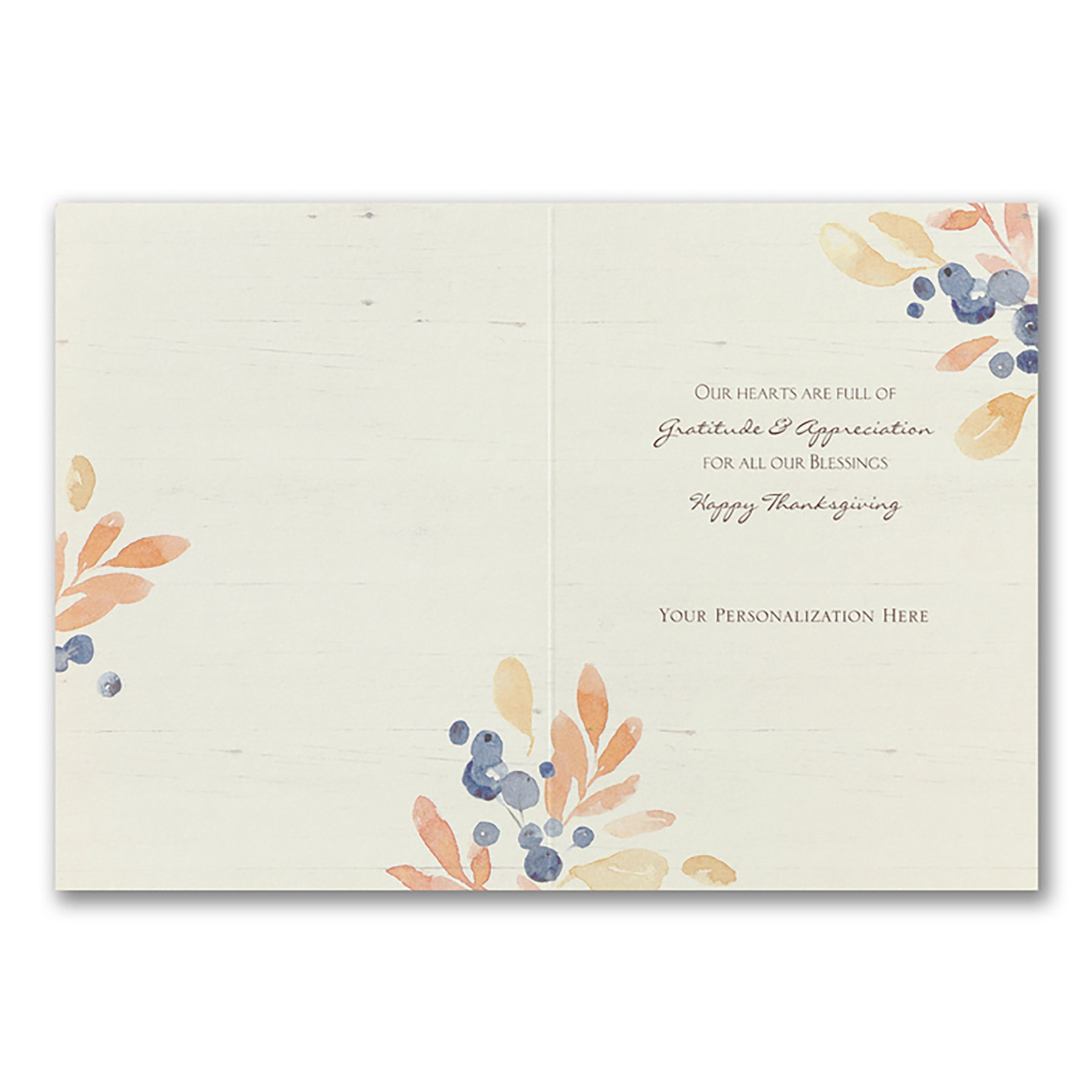 Rustic Blessings Thanksgiving Folder Card 1