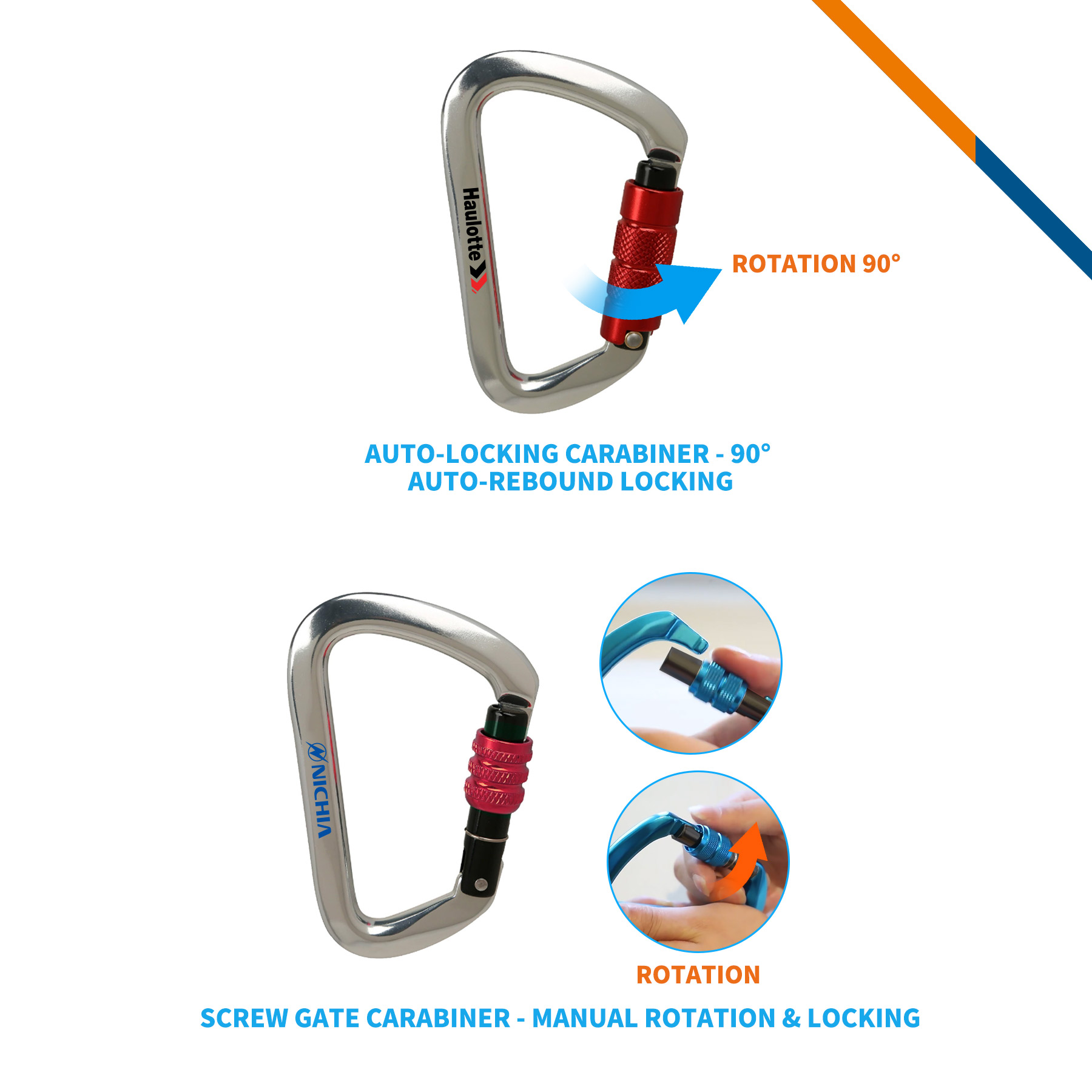Screwbix D-ring Heavy Duty Carabiner 11