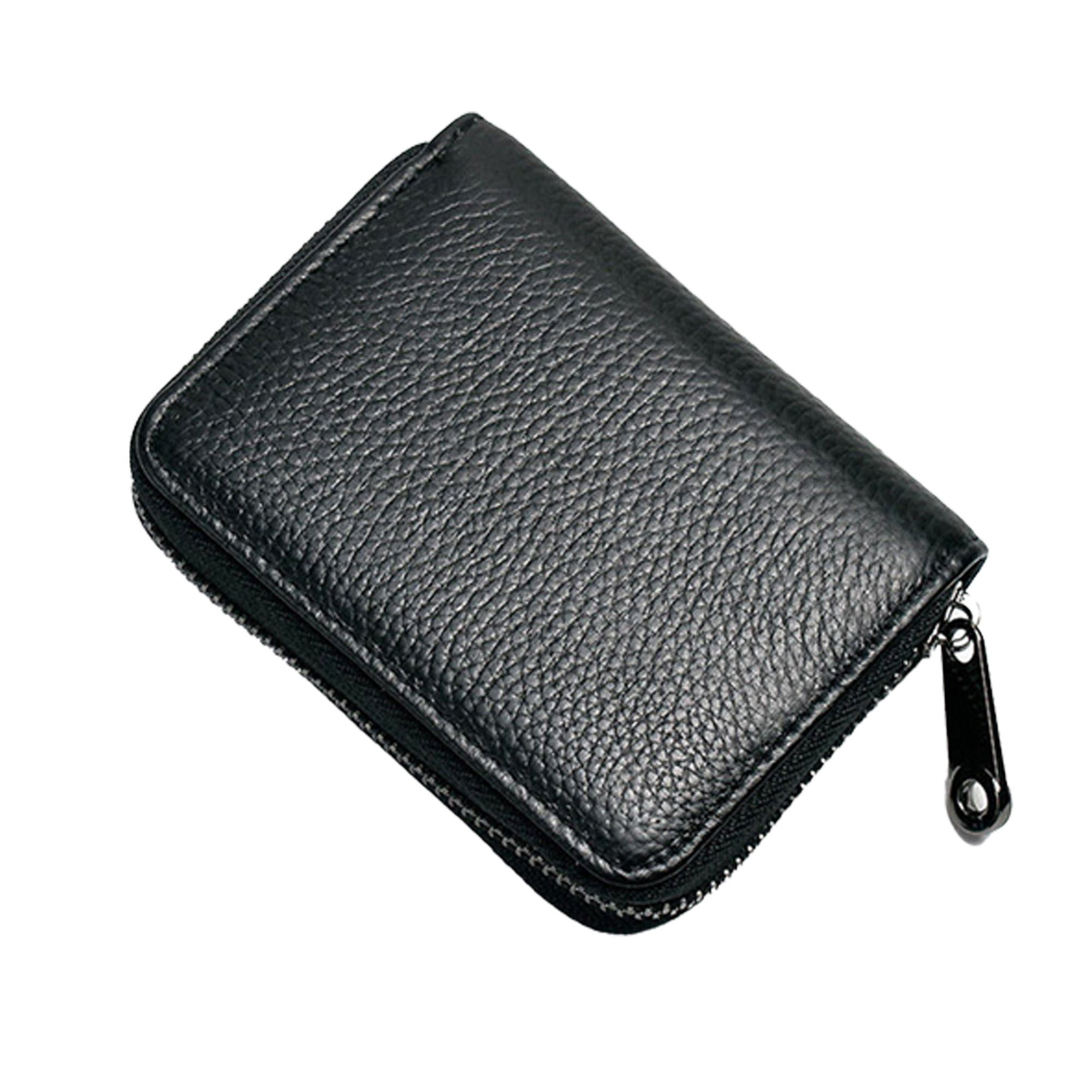 PU Leather Portable Cardholder With Zipper 4