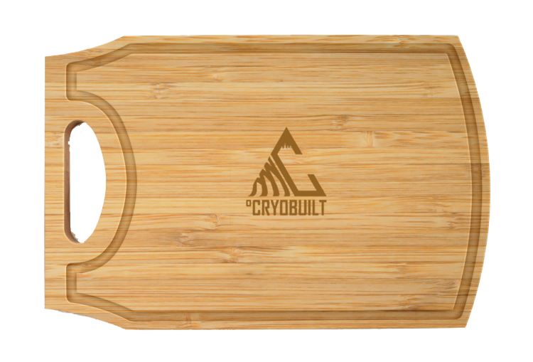 17" Original Shape Bamboo Cutting Board with Juice Groove and Handle 2