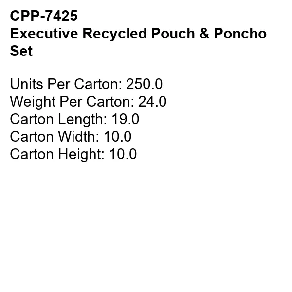 Executive Recycled Pouch & Poncho Set 5