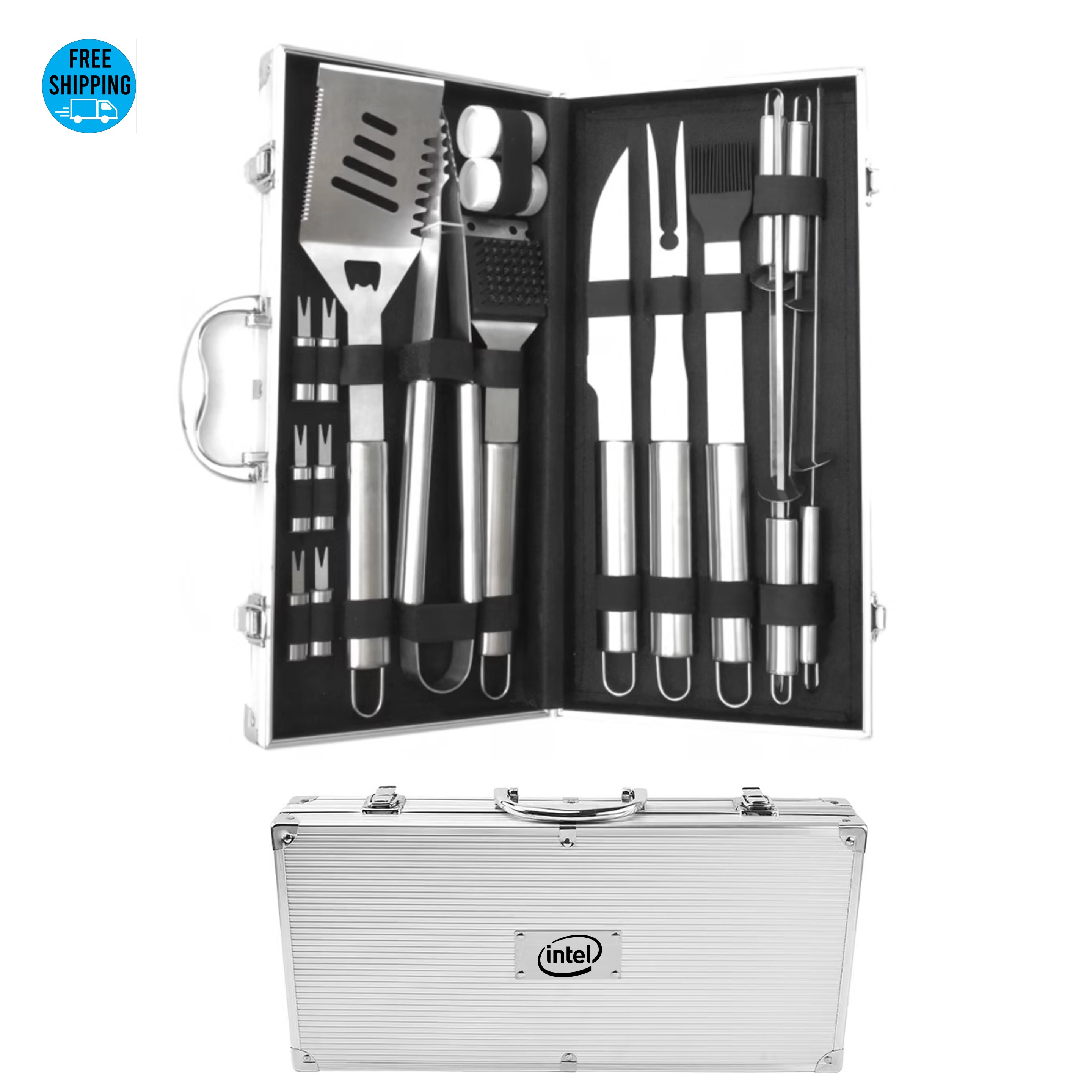 18pcs BBQ Tool Set in Aluminum Case - OCEAN 1