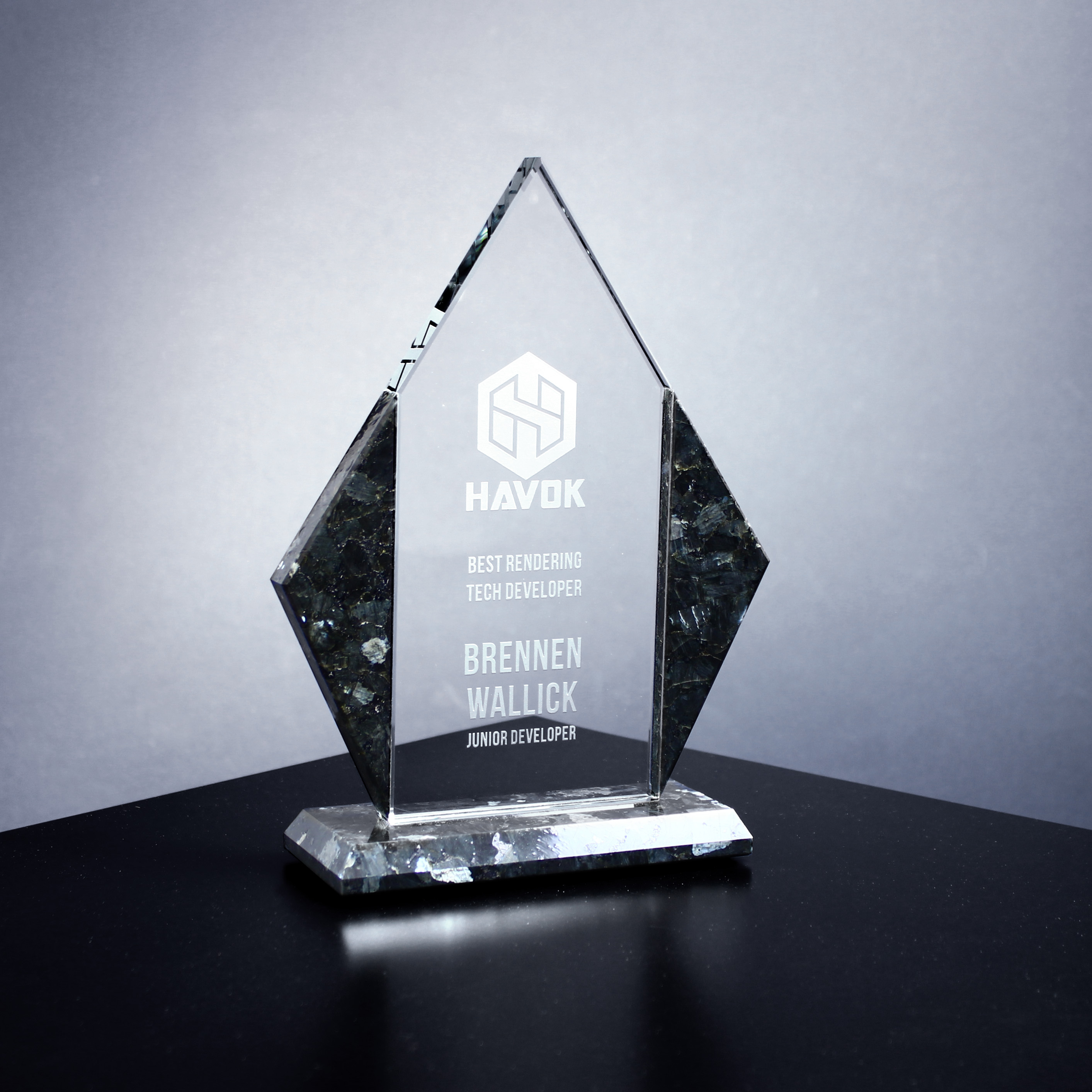 Bristol Arrowhead Crystal & Granite Award (8"x6") 1