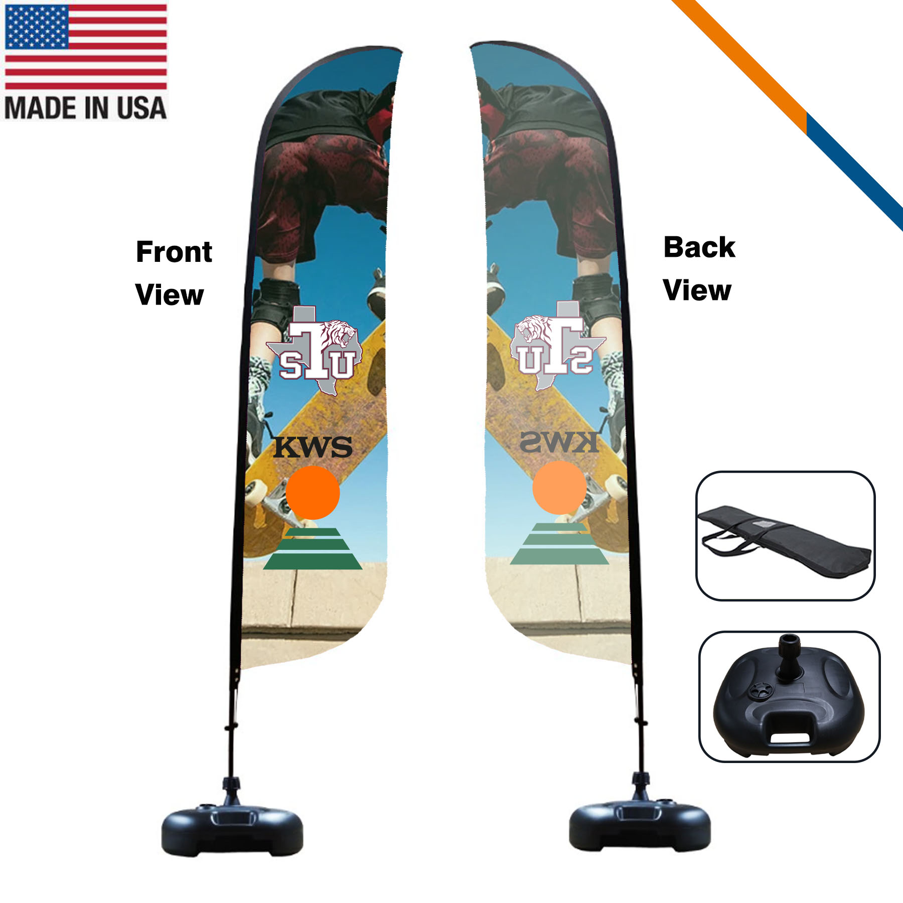 13' Hermit Single-Sided Feather Flag 2