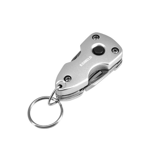 Multifunction Folding Pocket Mini Tool LED Keychain 5