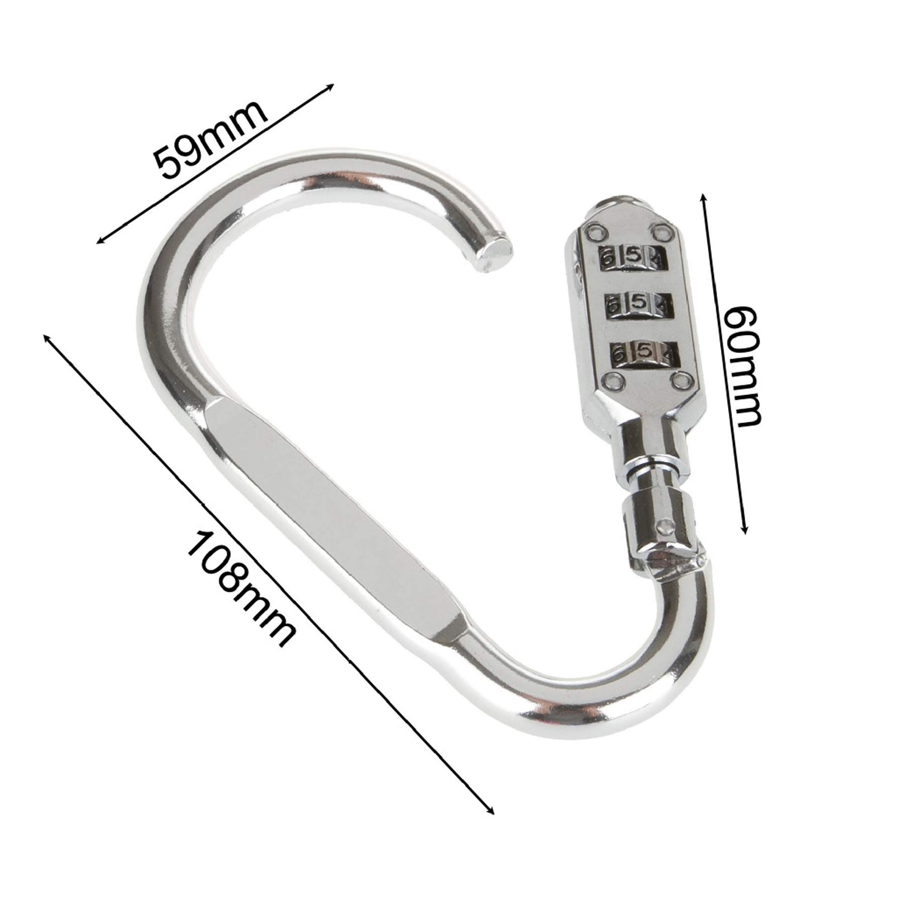 Aluminum Carabiner Password Lock 3