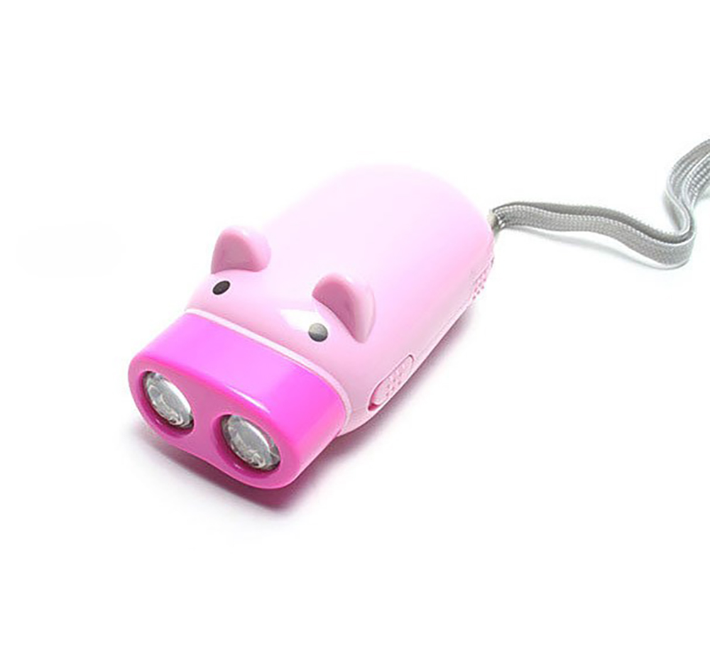 Cute Pig Hand Crank Flashlight 2