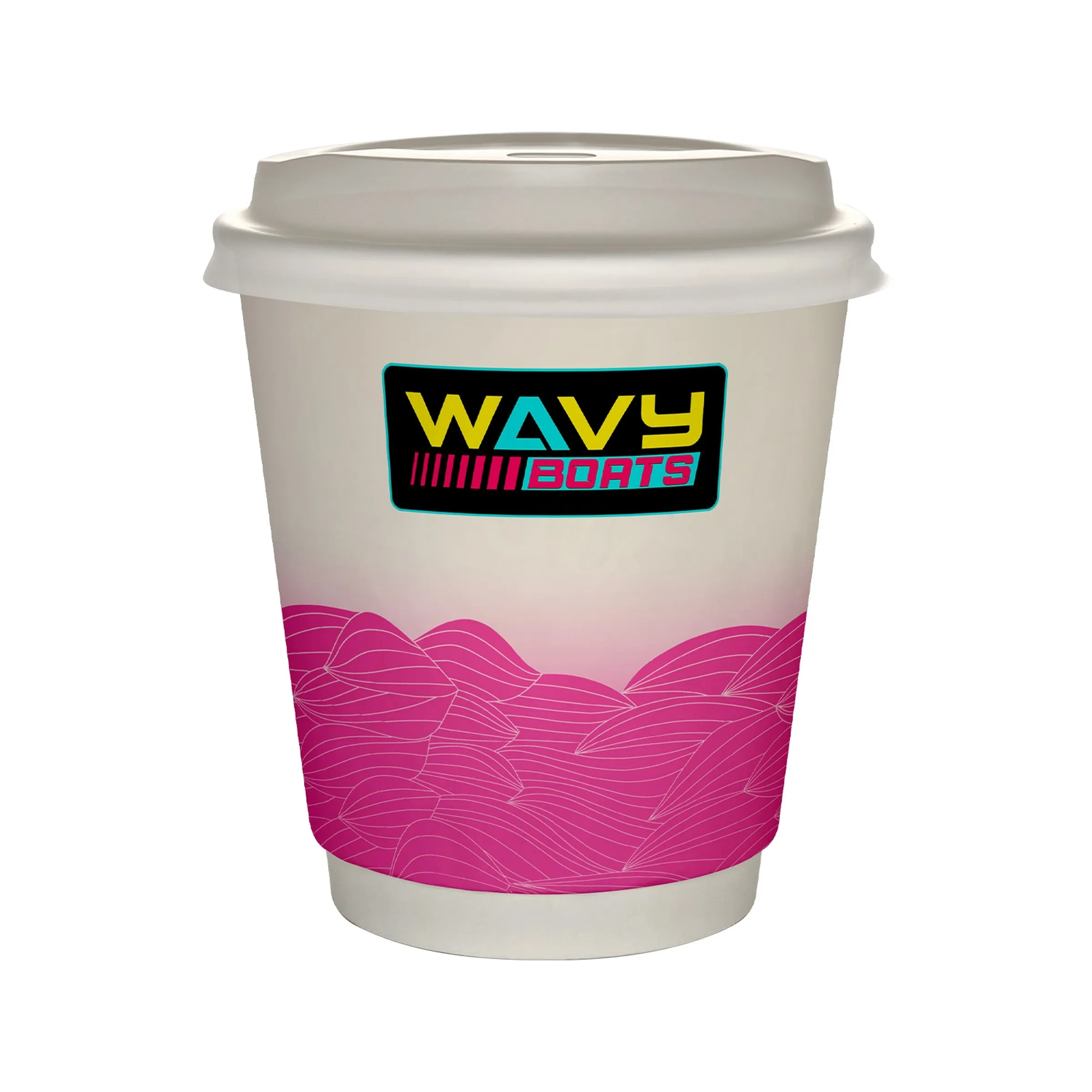 10 oz Full Color Turbulent Waves Insulated Paper Cup With Li 5