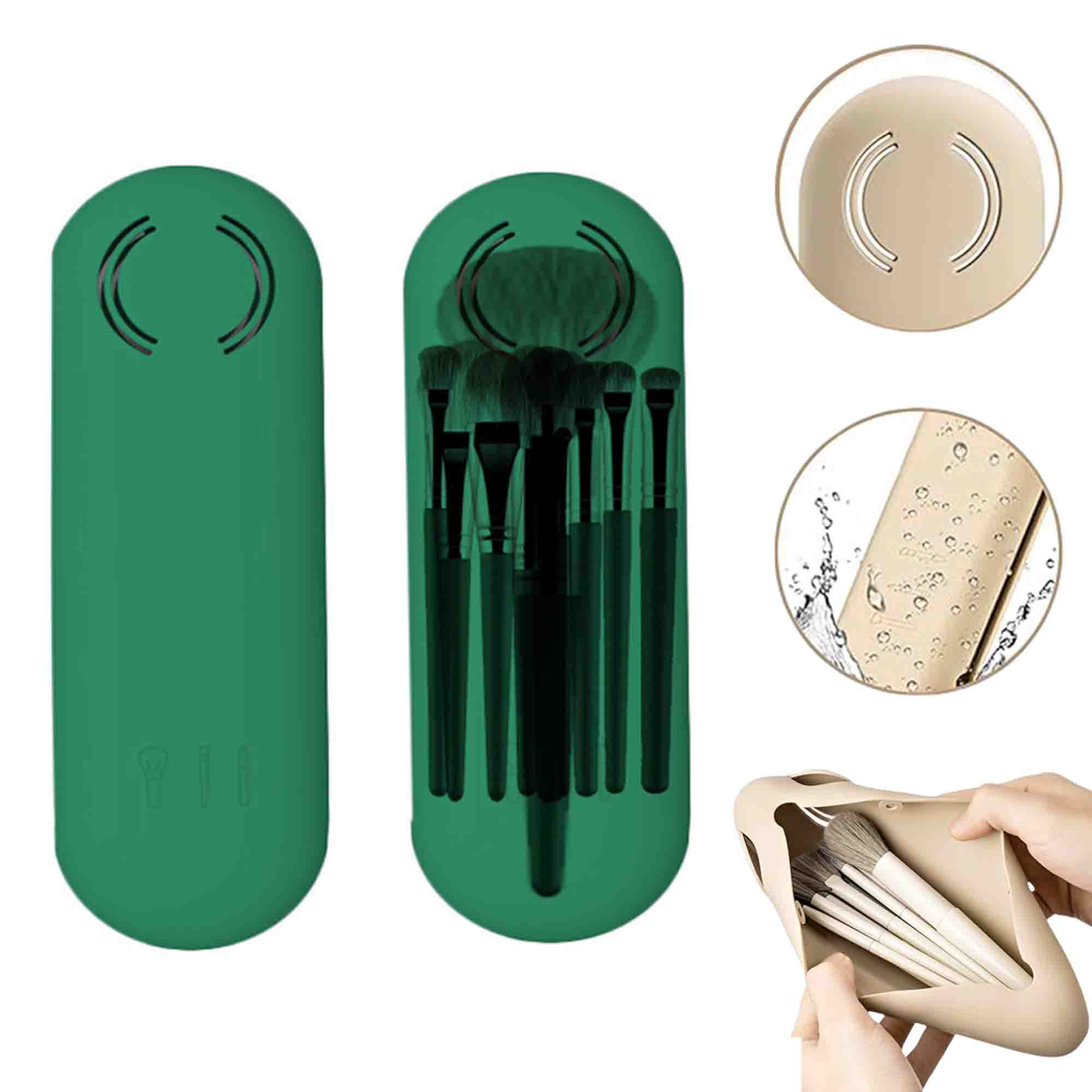 Travel Soft Silicone Makeup Brush Holder 2