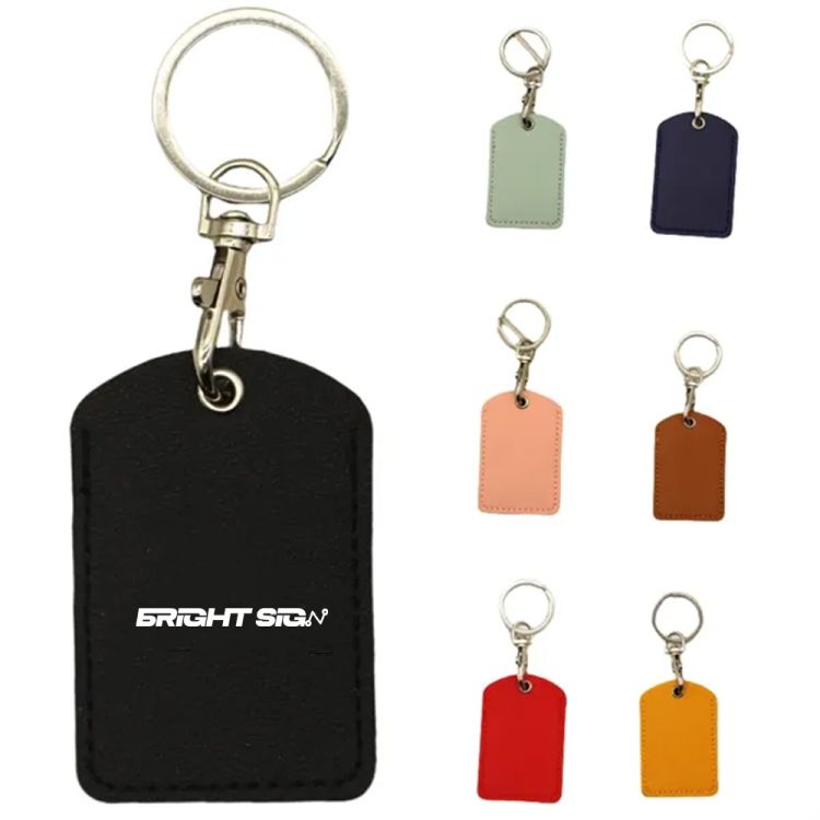 Personalized Leather Car Keychain with Pendant 2