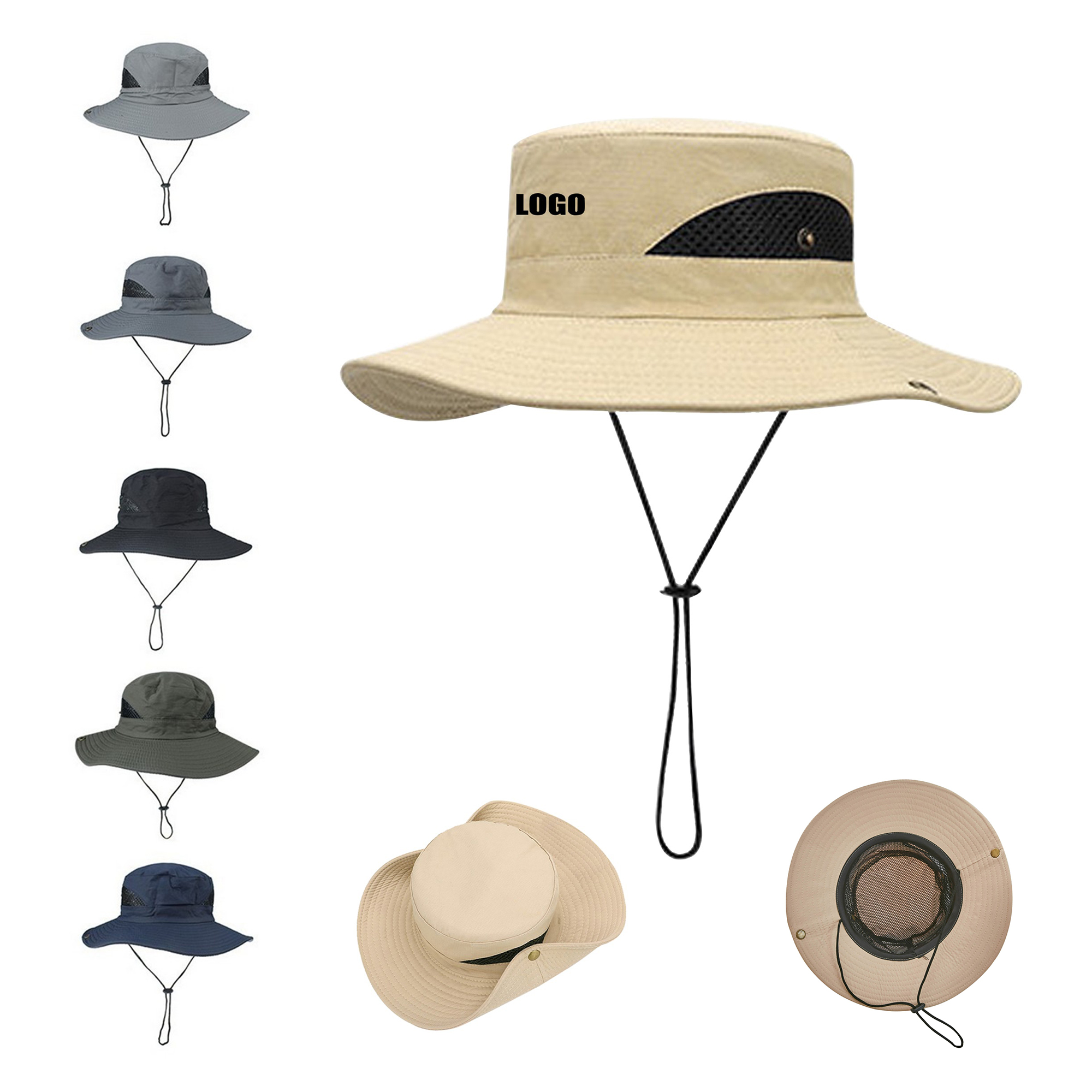 Dual Use Bucket Hat Side Mesh Cowboy Adjustable Fisherman 2