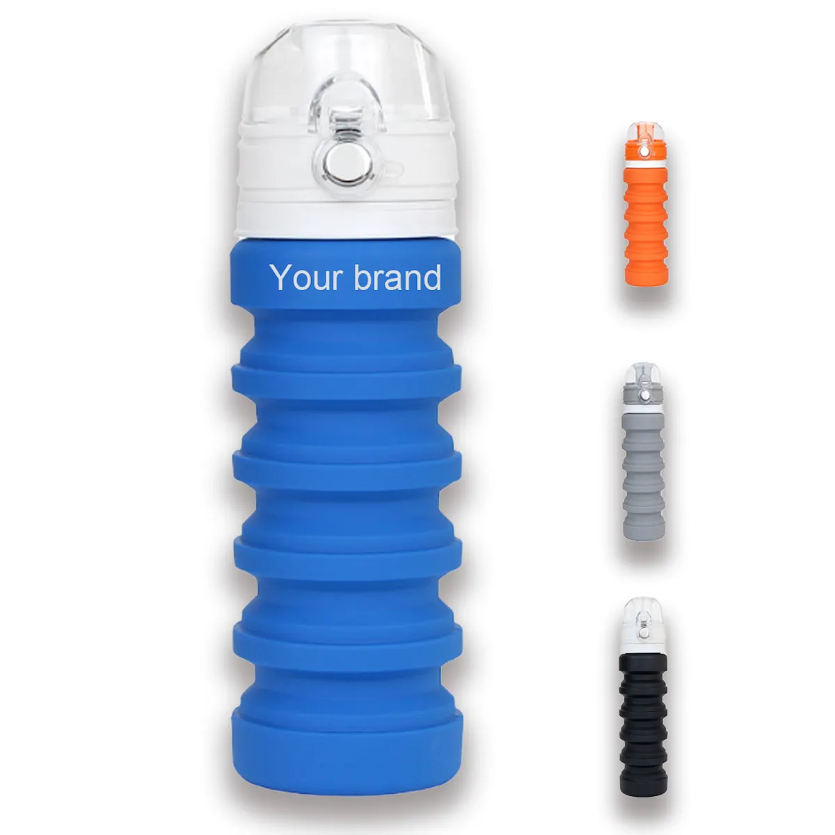 Reusable Portable Leak-Proof Silicone Folding Water Bottle 1