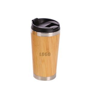 450ml Bamboo Stainless Steel Mug With Double Wall Insulation 3