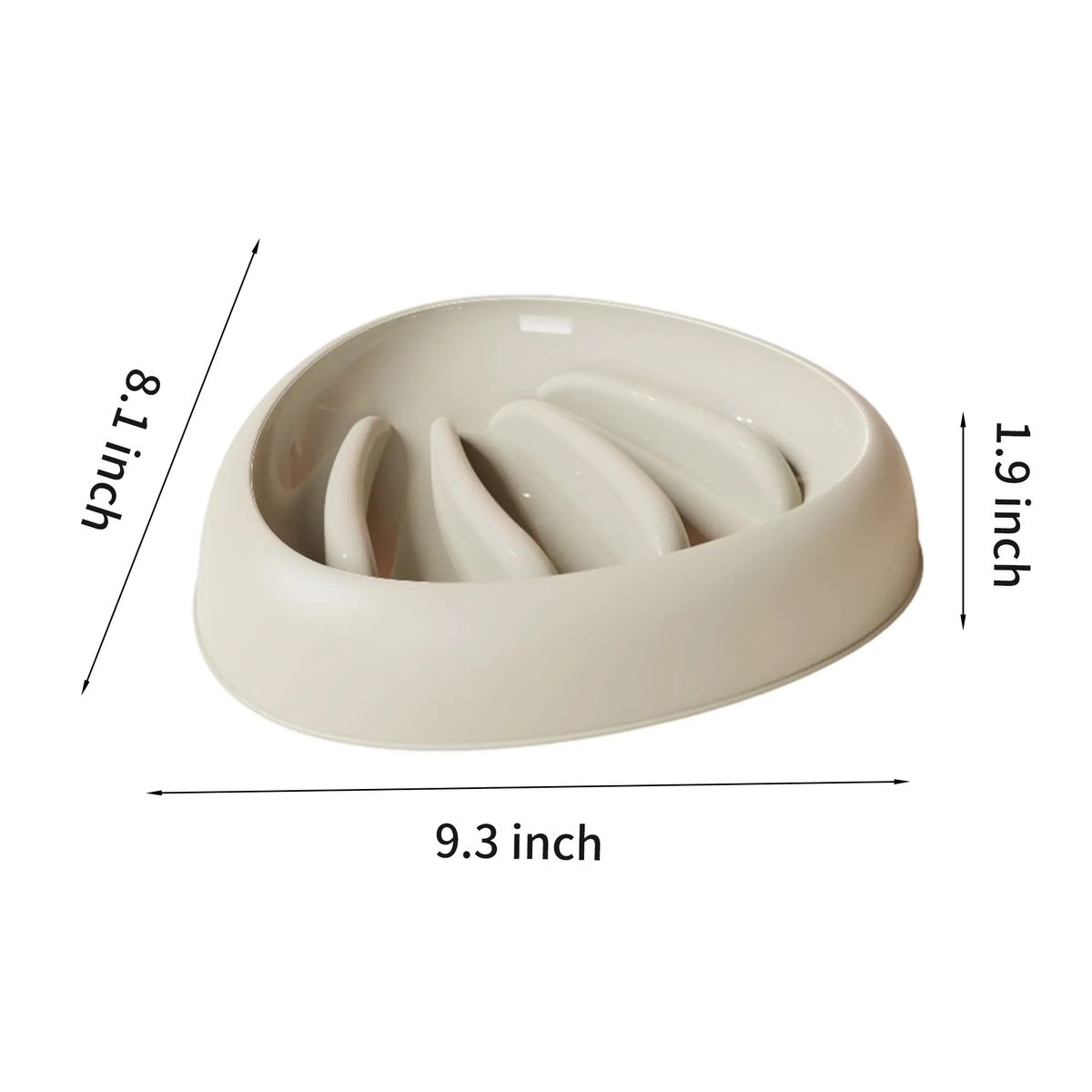 Plastic Pet Bowl with Slow Feed Structure for Safety 1