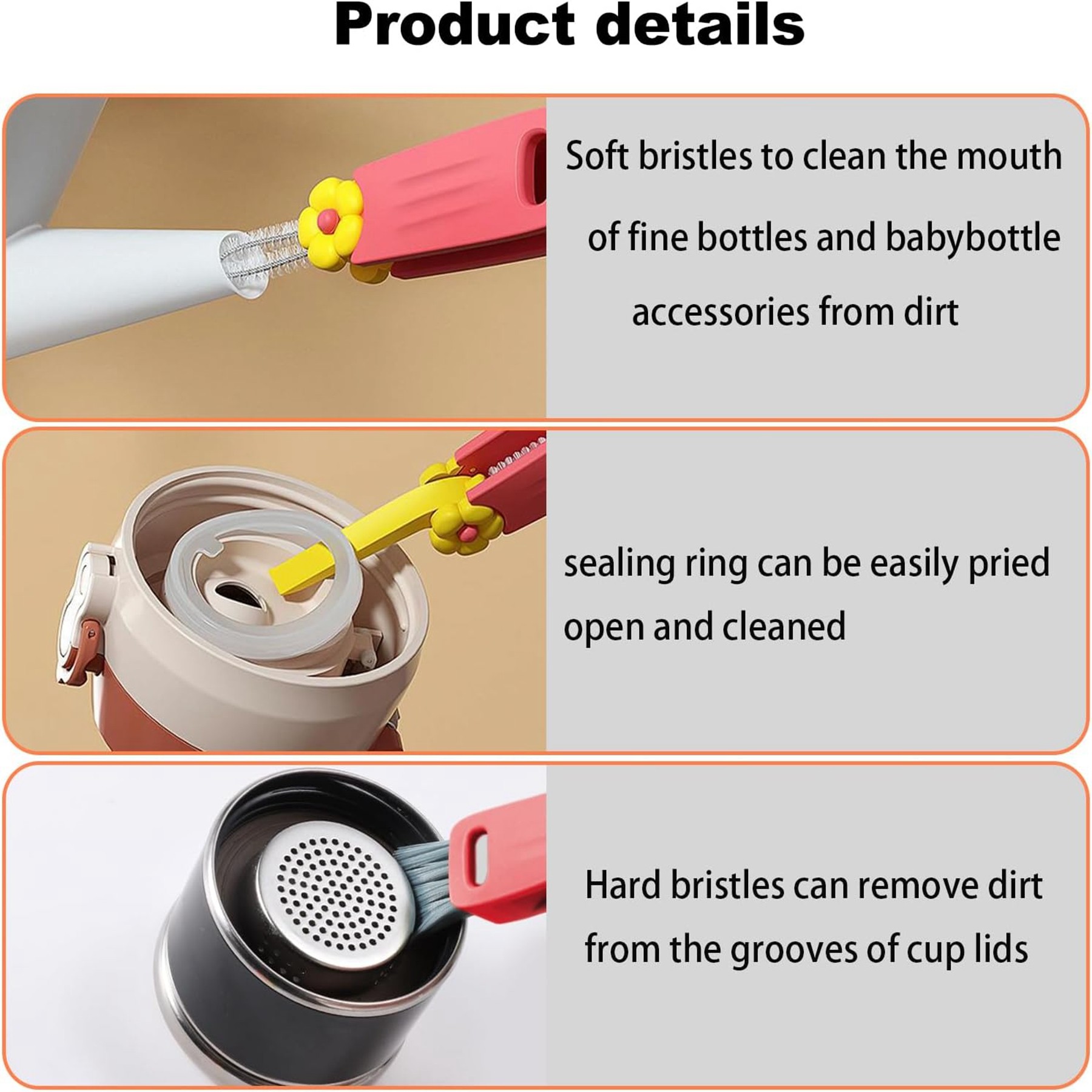 3 In 1 Cup Lid Cleaning Brush 1