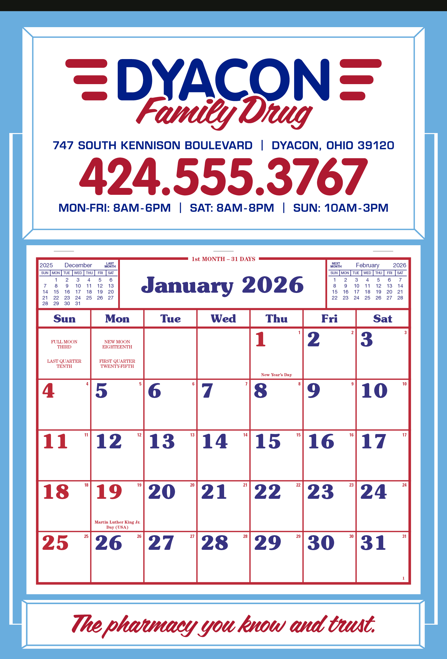 Skinner & Kennedy® Apron Calendar 95
