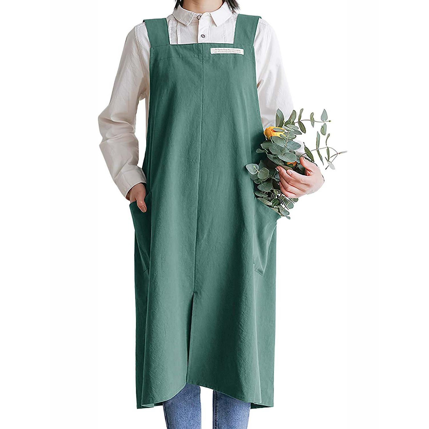 Cross-Back Apron w/ Pock for Women and Men 3