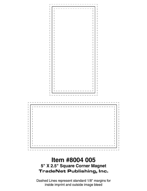 Magnet - 2.5x5 Square Corners - 20 Mil. 3