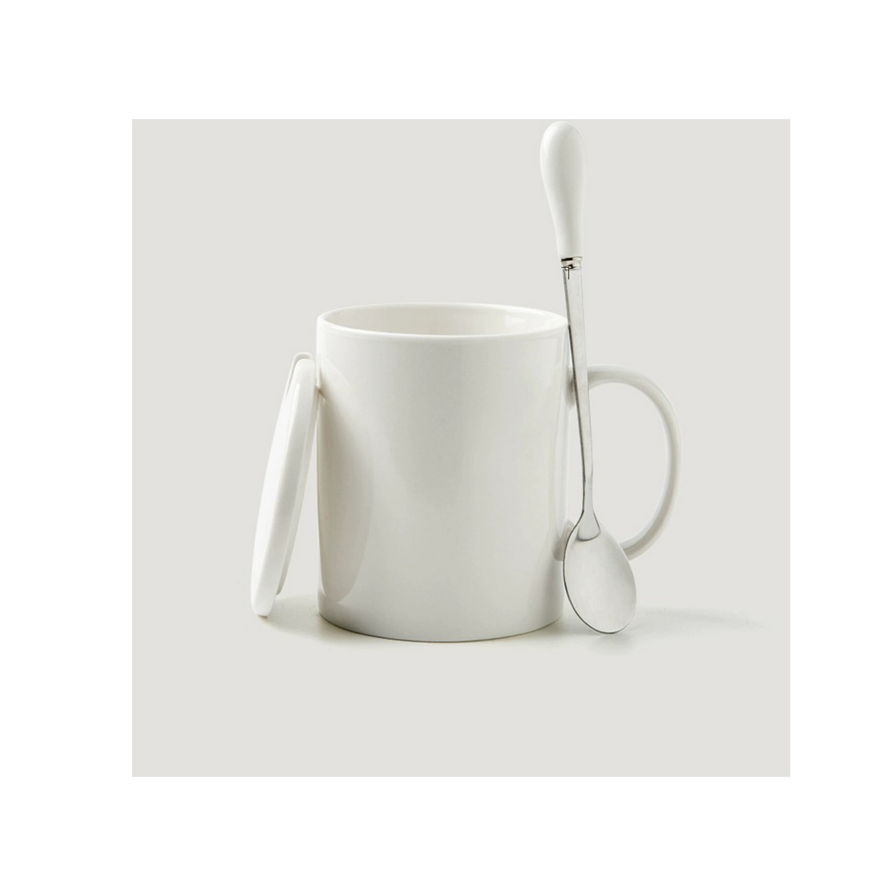 11.8 oz White Ceramic Mug 5