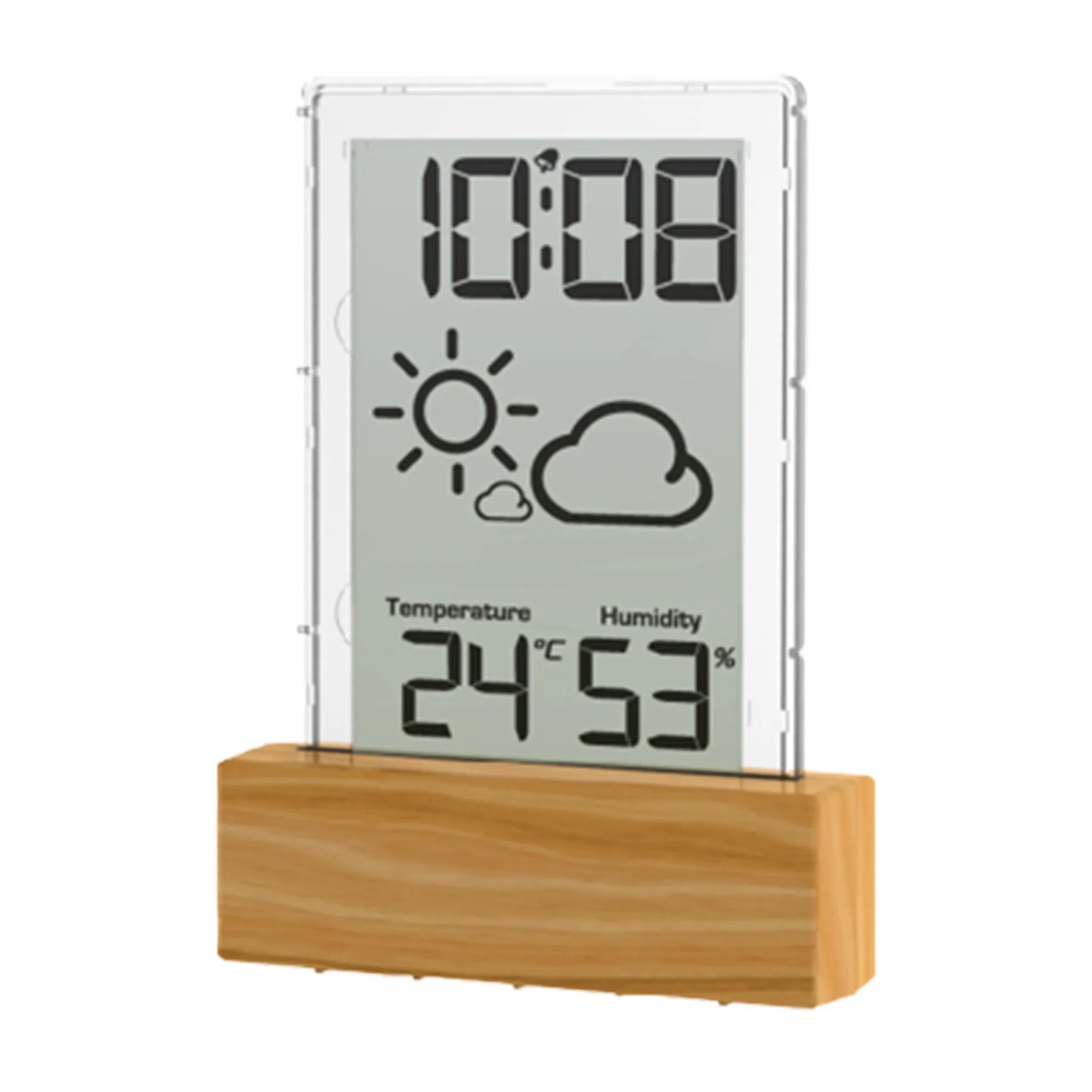 Wood-Like Base Alarm Clock 2