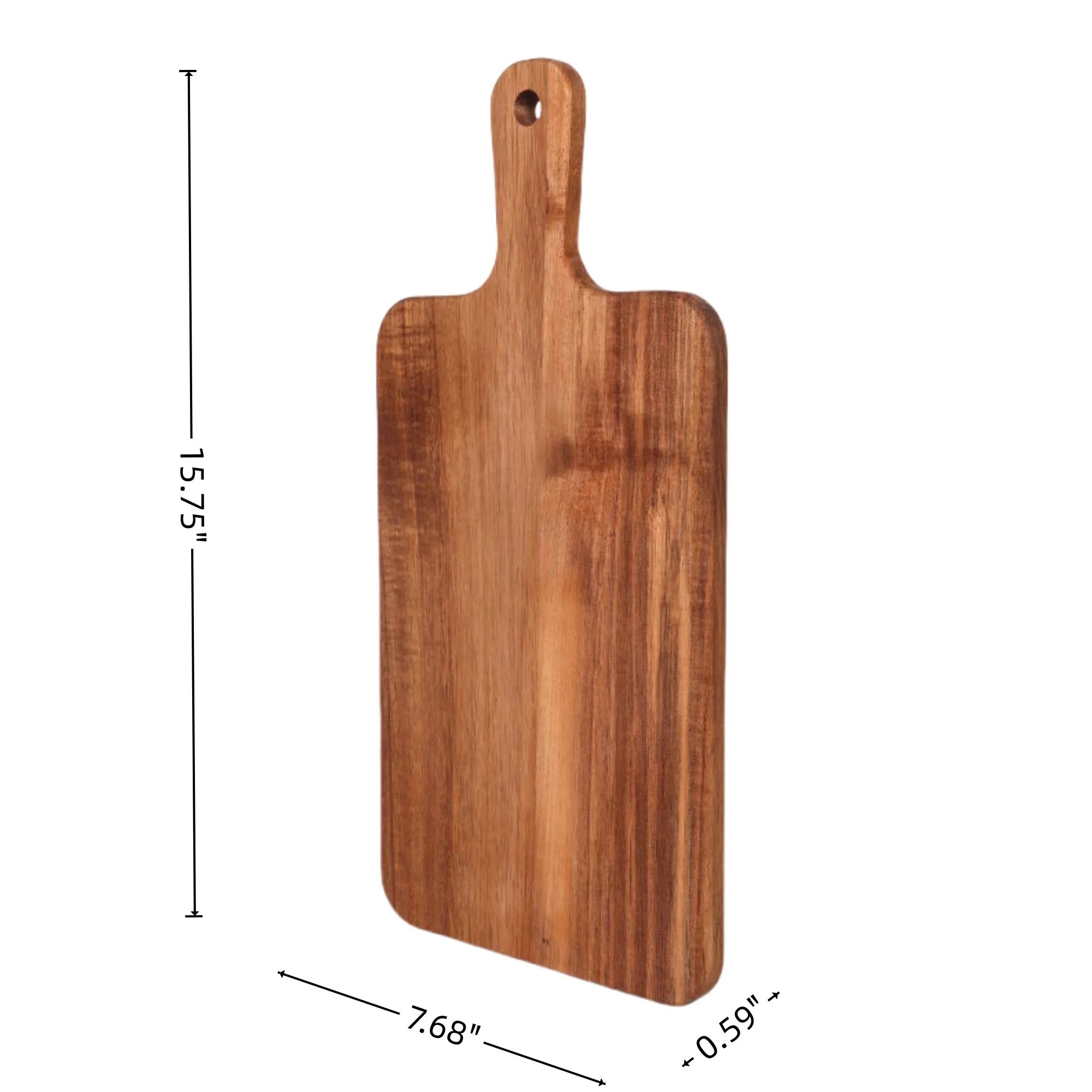 Wooden Cutting Board Tray Pizza Peel Paddle With Handle 2