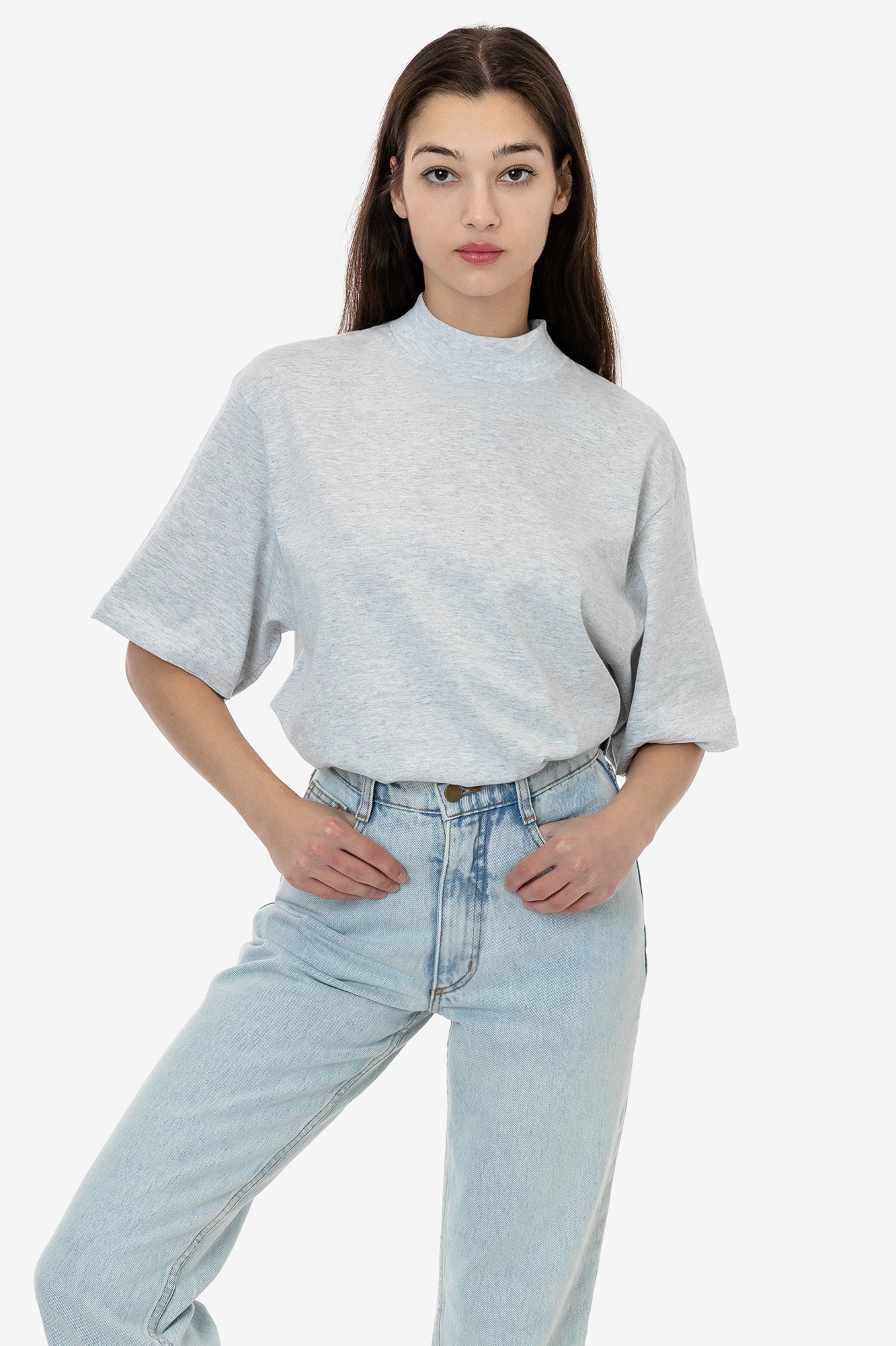6.5 OZ S/S OVERSIZED GARMENT DYE MOCKNECK T-SHIRT 56