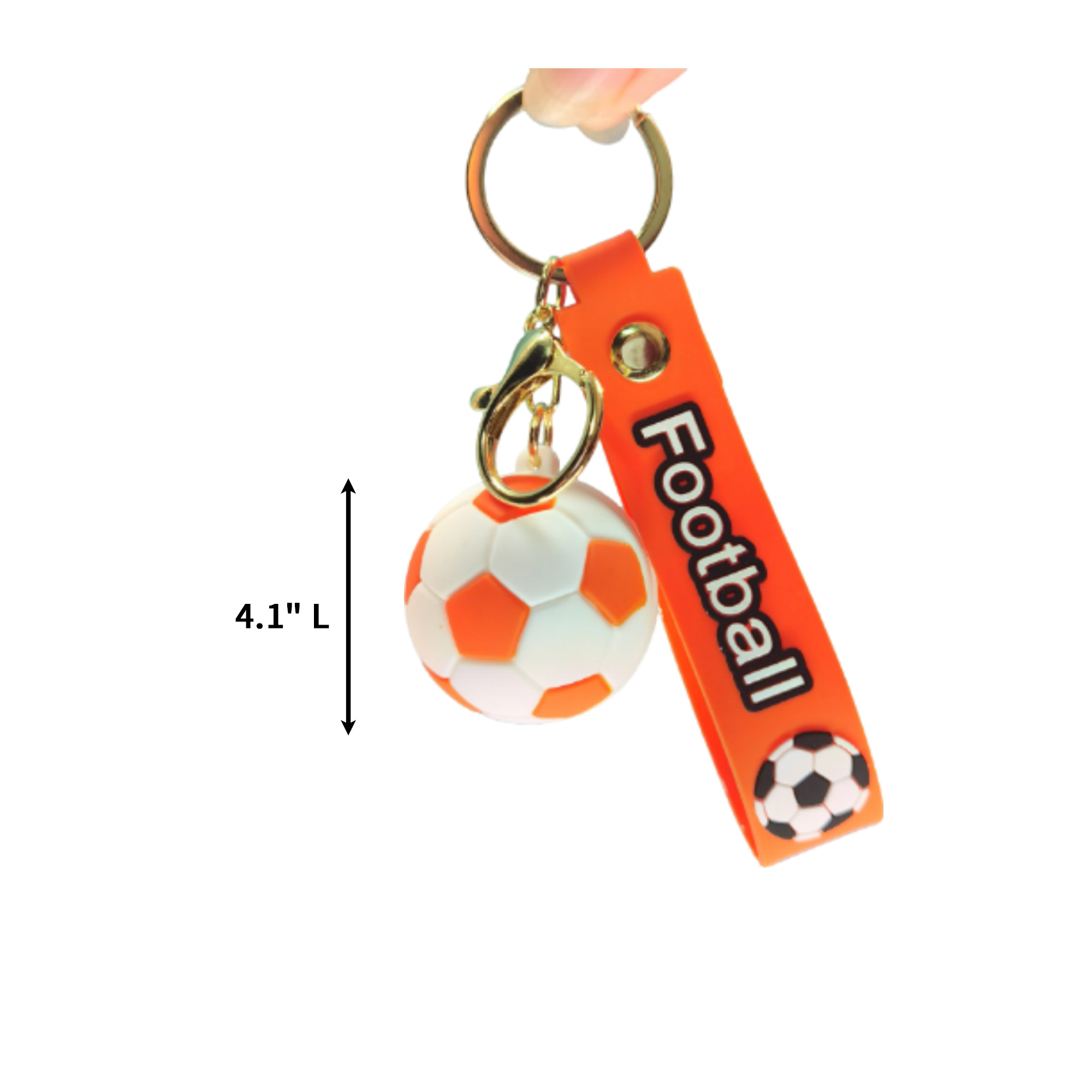 PVC Ball Charm With Strap For Key Ring 4.1" x 0.8" 6