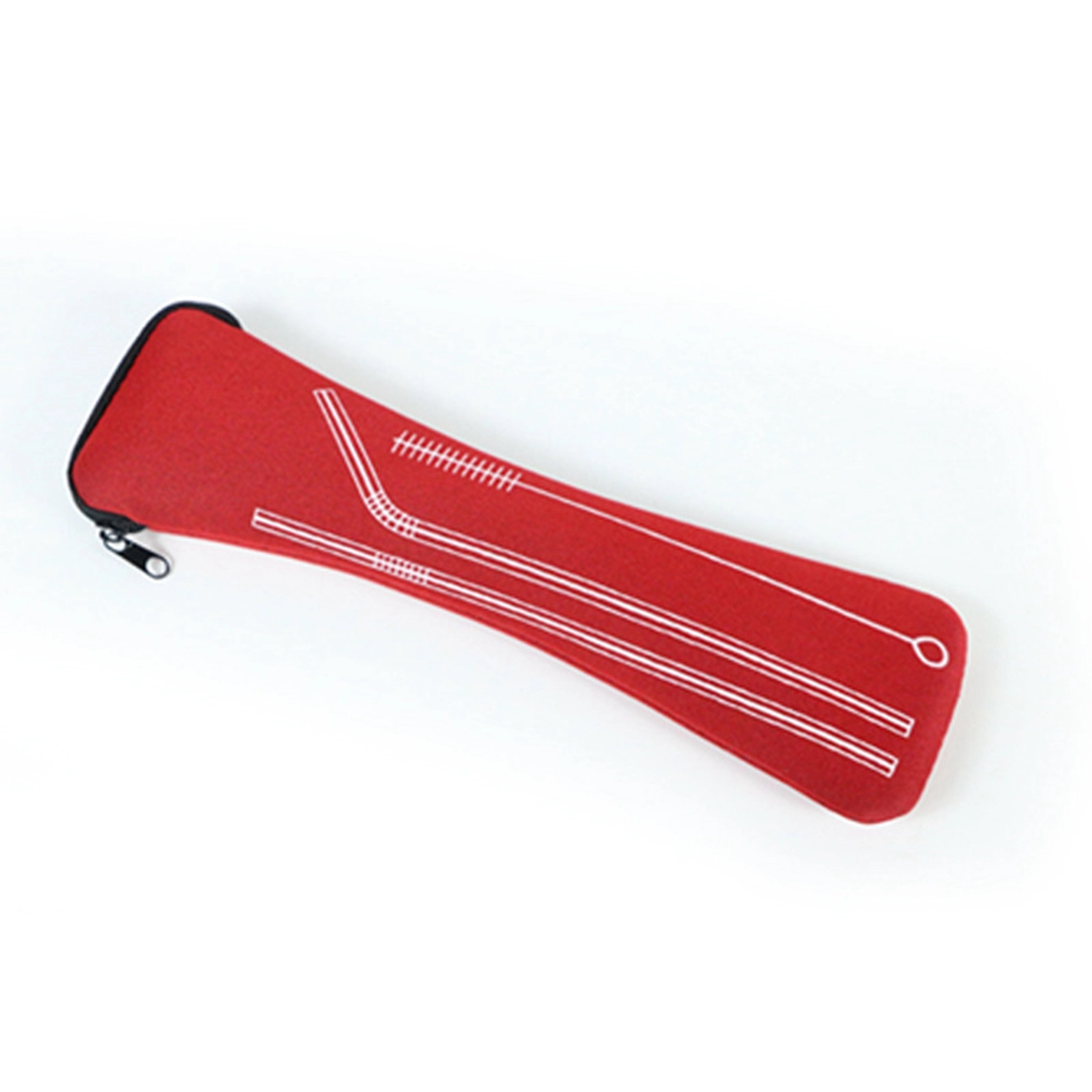 Stainless Steel Bent Straw with Cleaner in Neoprene Bag 8
