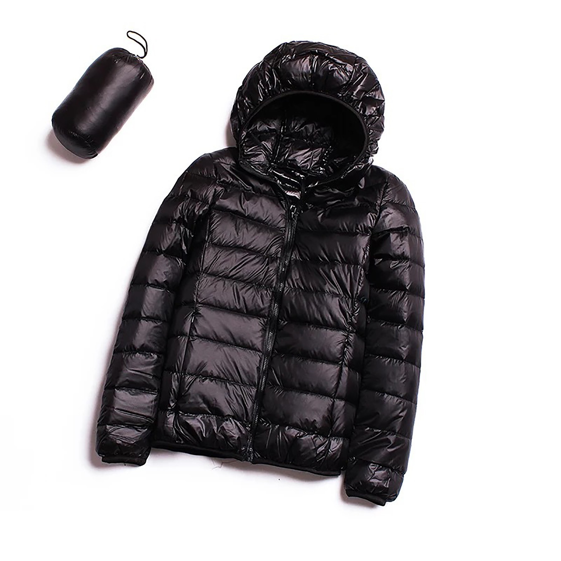 Women Hooded Short Down Jacket 14