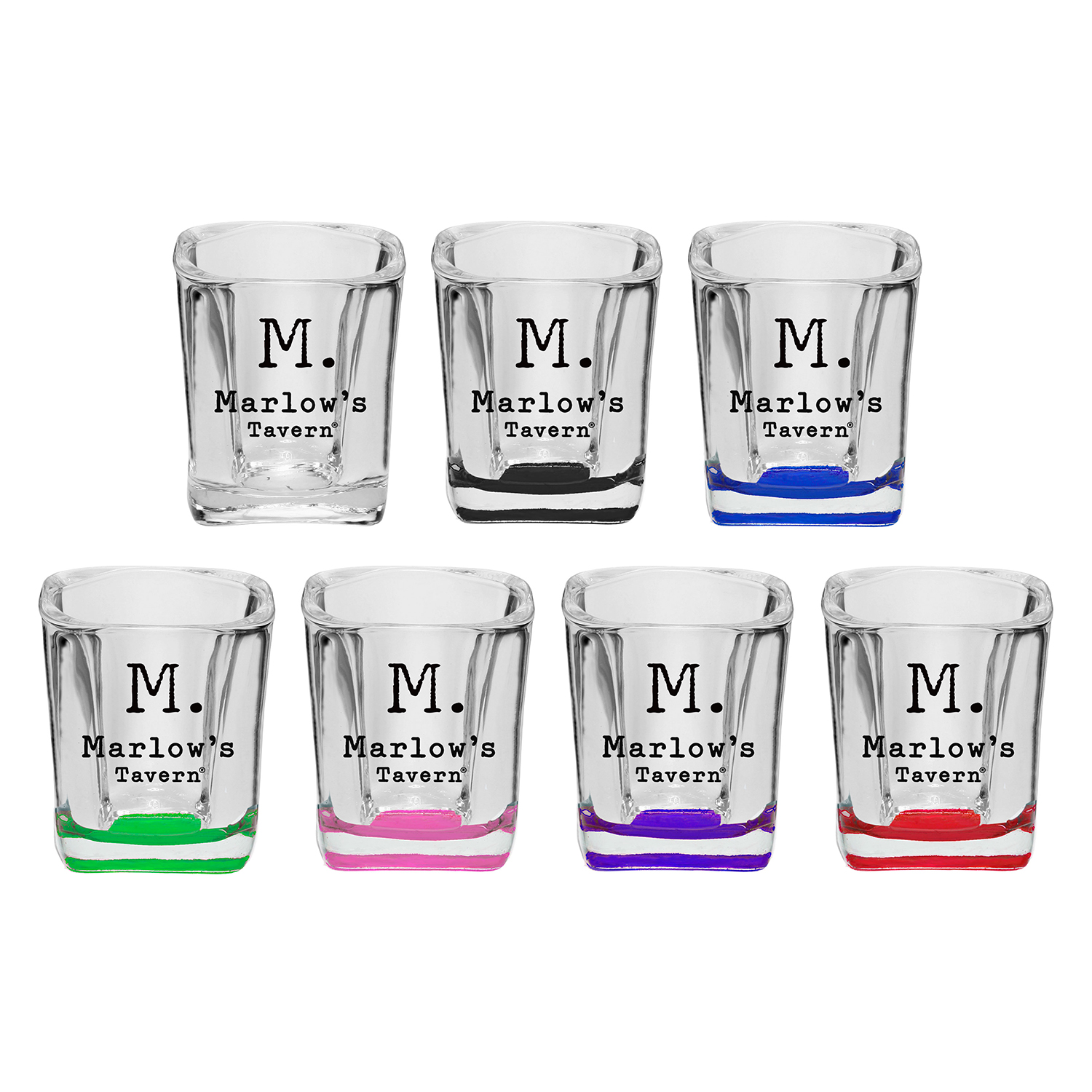 2 oz. Square Shot Glasses 20