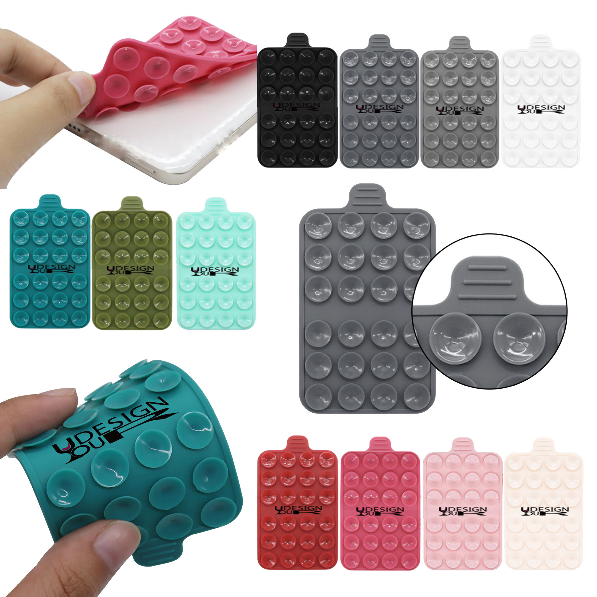 MOQ200 Thickened Silicone Phone Suction Cup Fixer 1