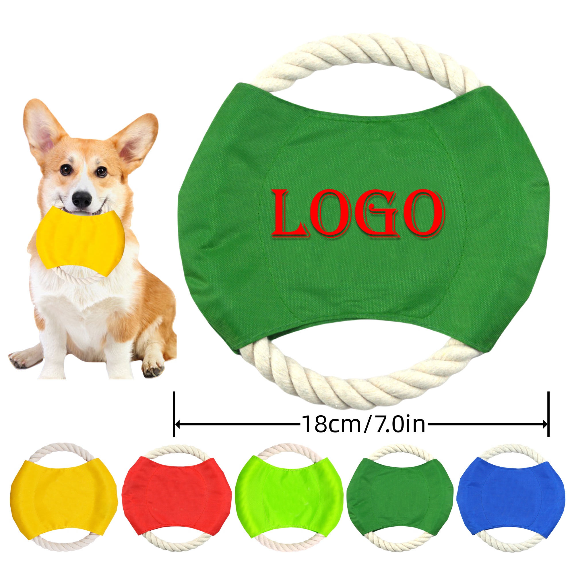 Durable Cotton Rope Dog Flying Disc for Teeth Grinding & Jump Training 1