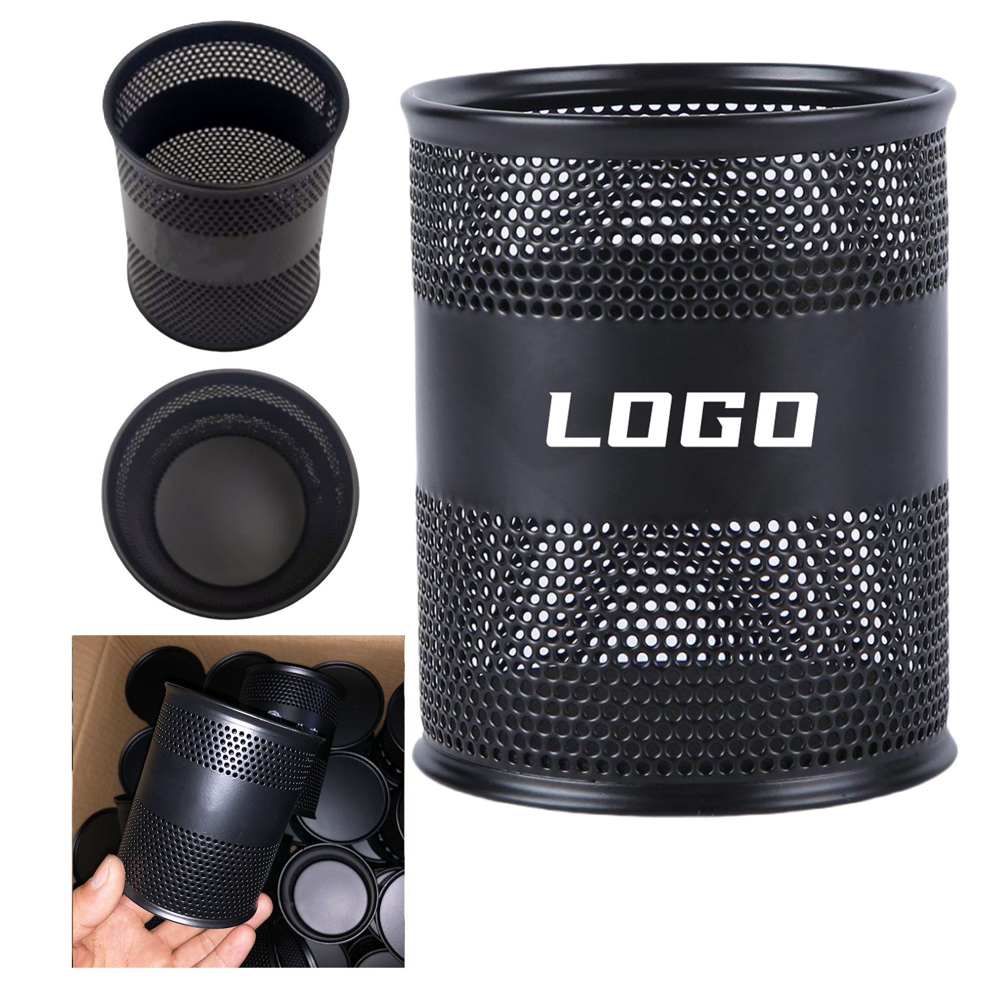 Vintage-Style Iron Pen Cup 2