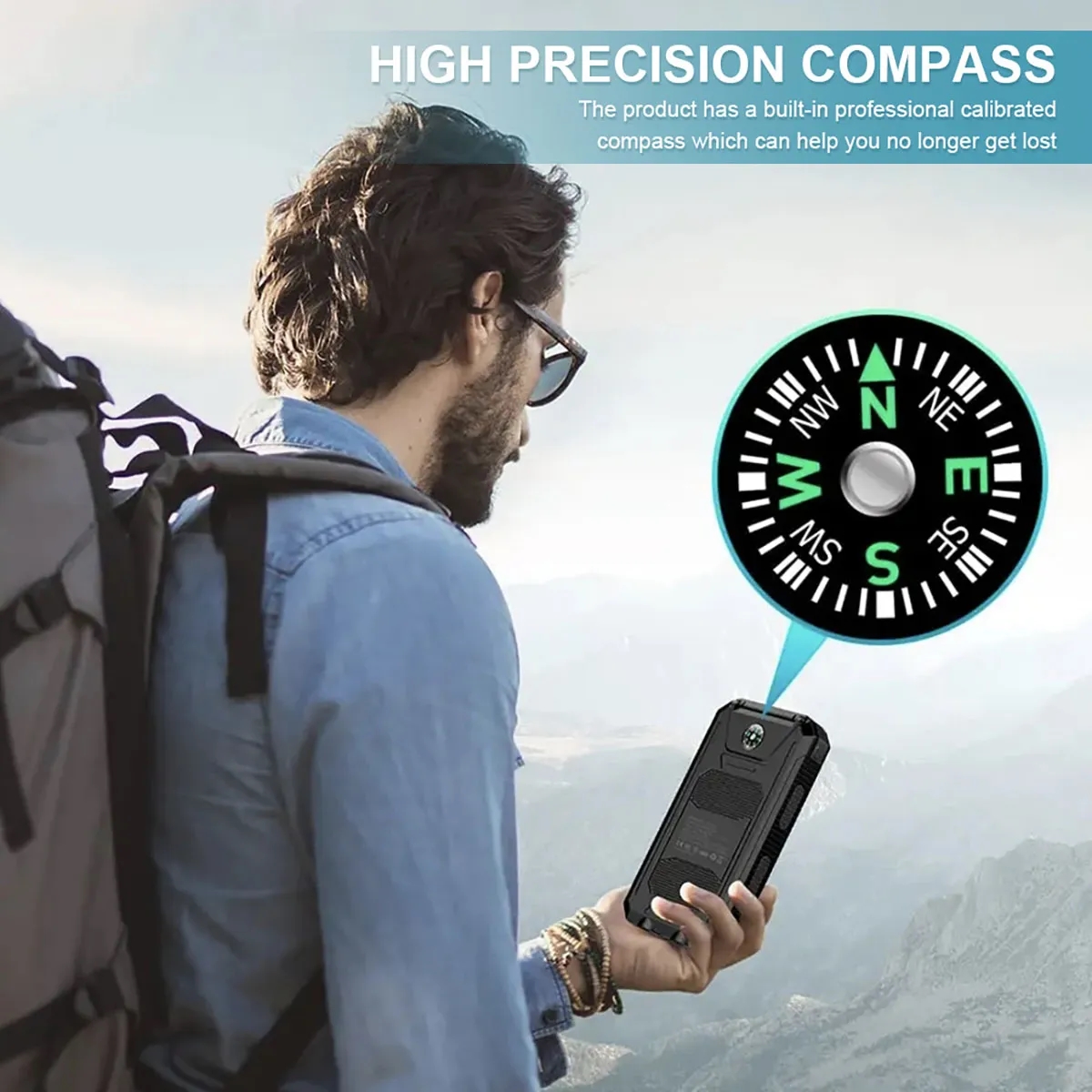 Portable Solar Charger Power Bank 10000mAh 4