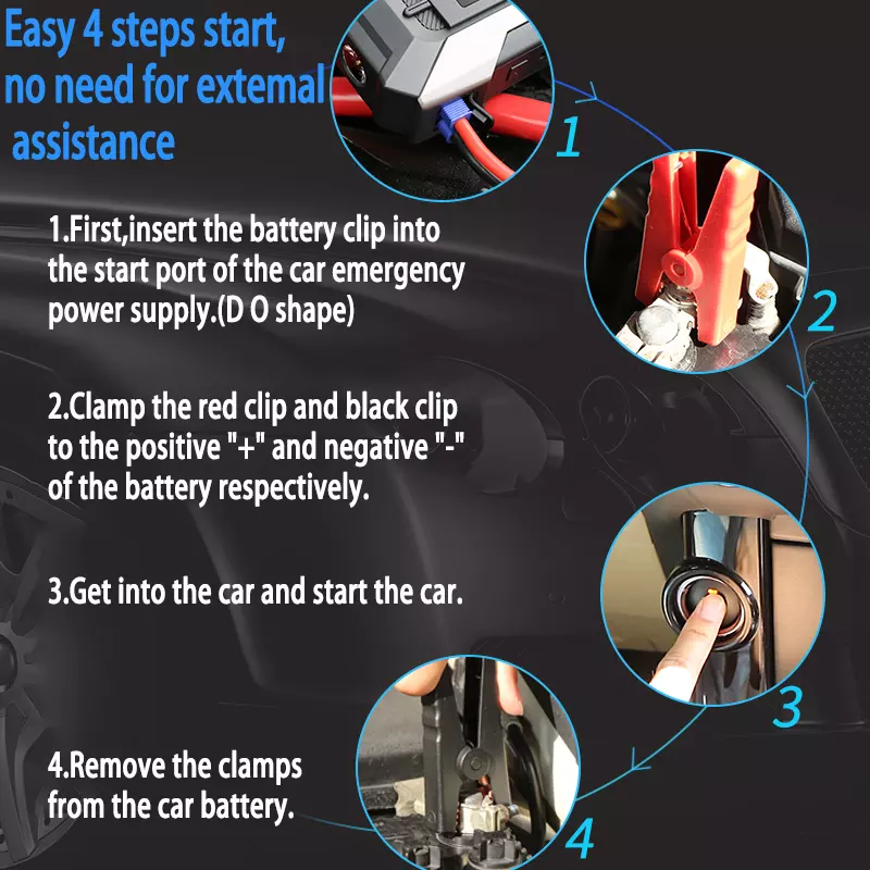 High Quality Car Battery Starting Power Supply 12V 12000mAh 6