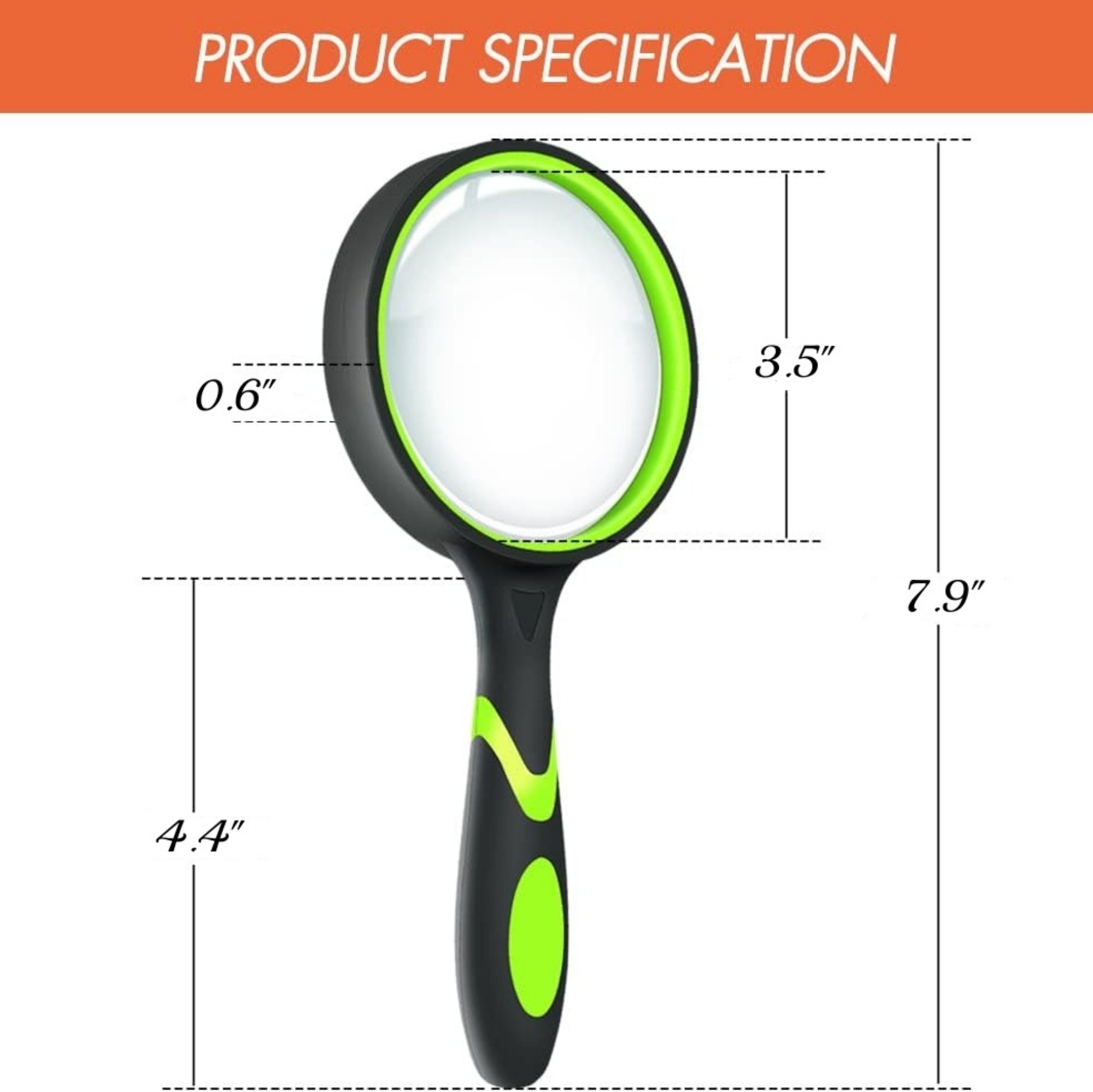 10X 90mm Handheld Magnifier 6