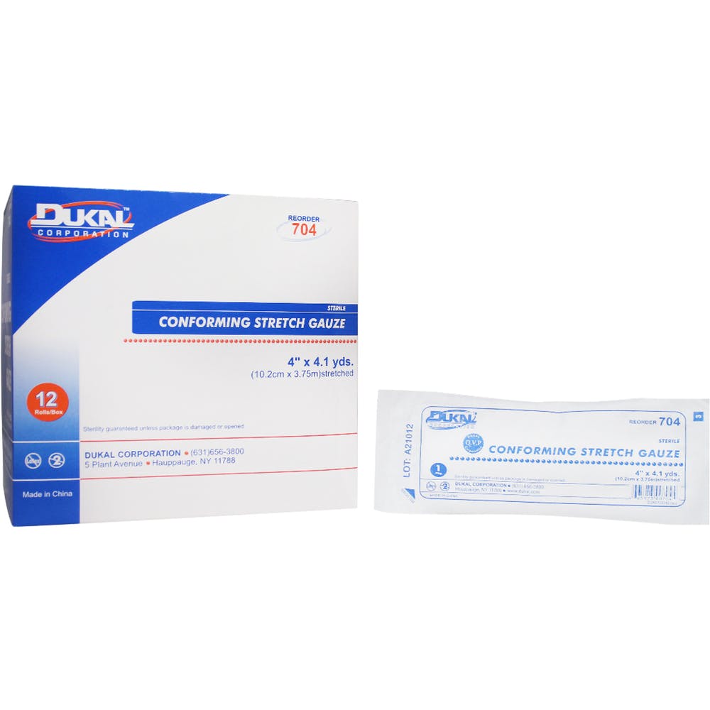 Conforming Stretch Sterile Gauze Roll - Rayon/Poly 4" x 4.1 yds. 1