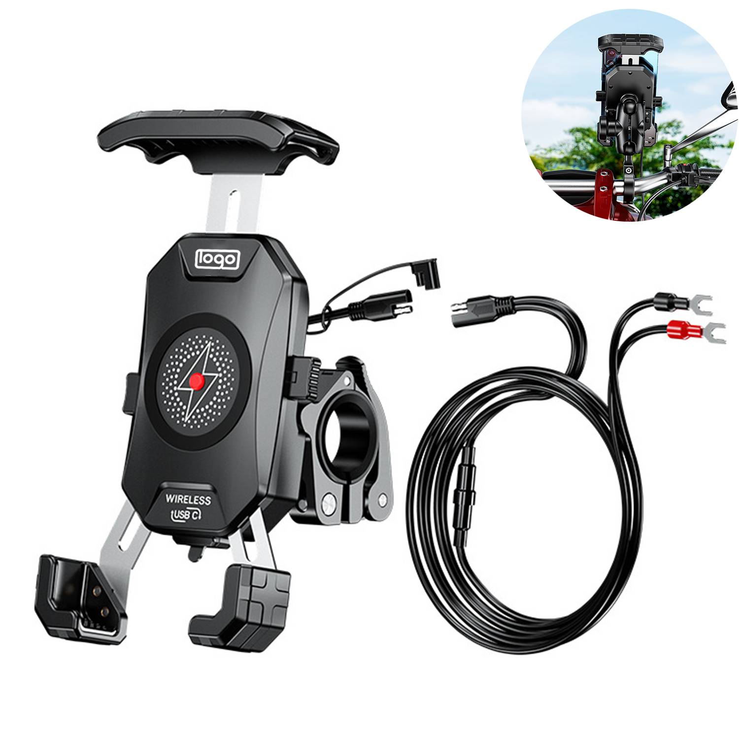 360 Rotating Universal Motorcycle Bicycle Phone Holder 6