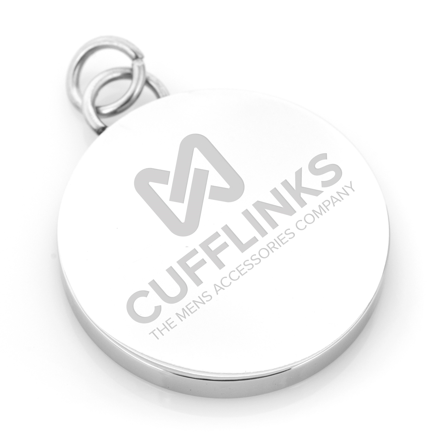 Stainless Steel Engraveable Round Infinity Pendant 3