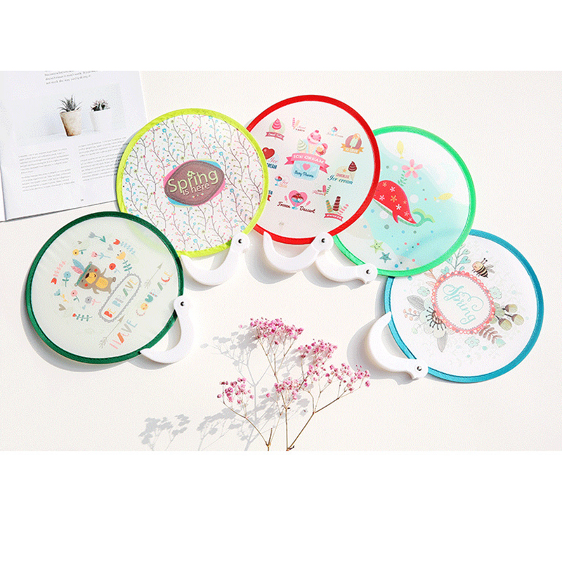 Japanese Style Handheld Round Folding Fan 17