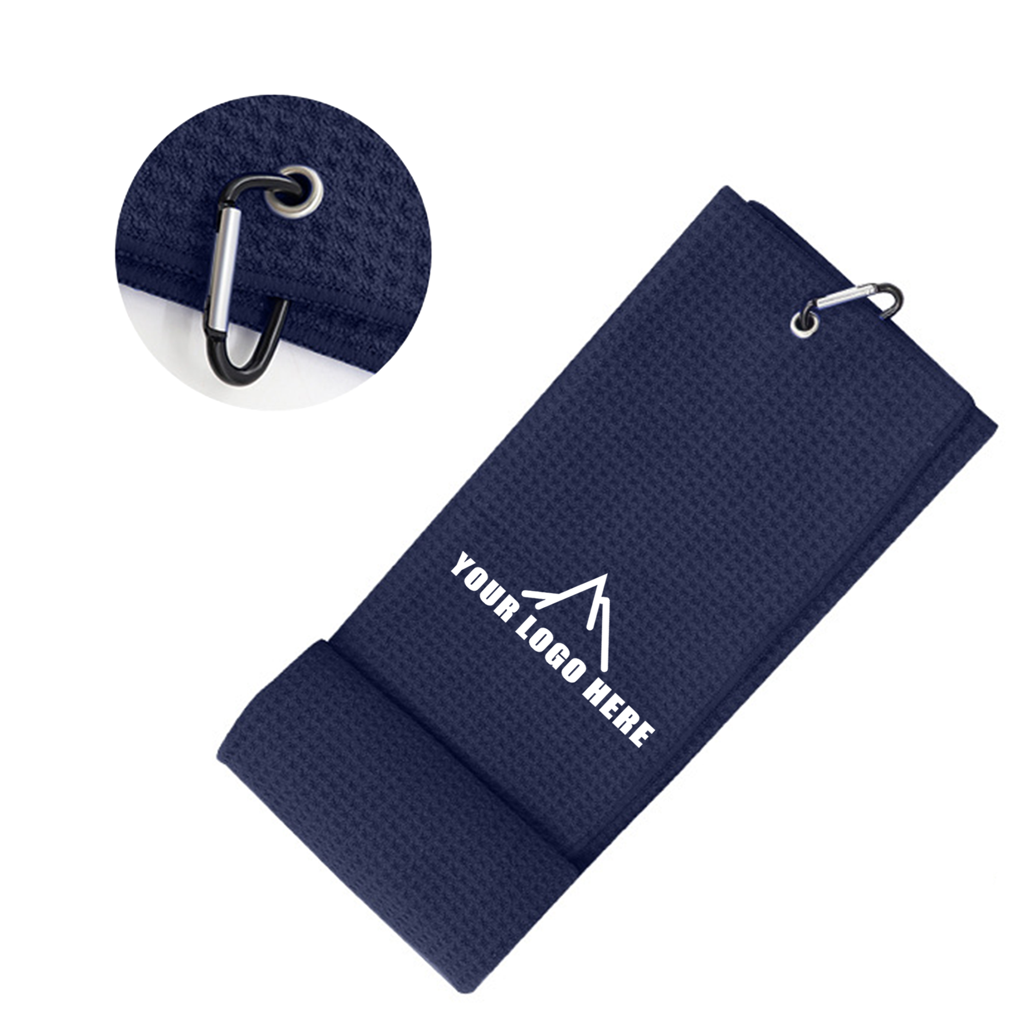 Custom Embroidered Microfiber Waffle Golf Towel 4