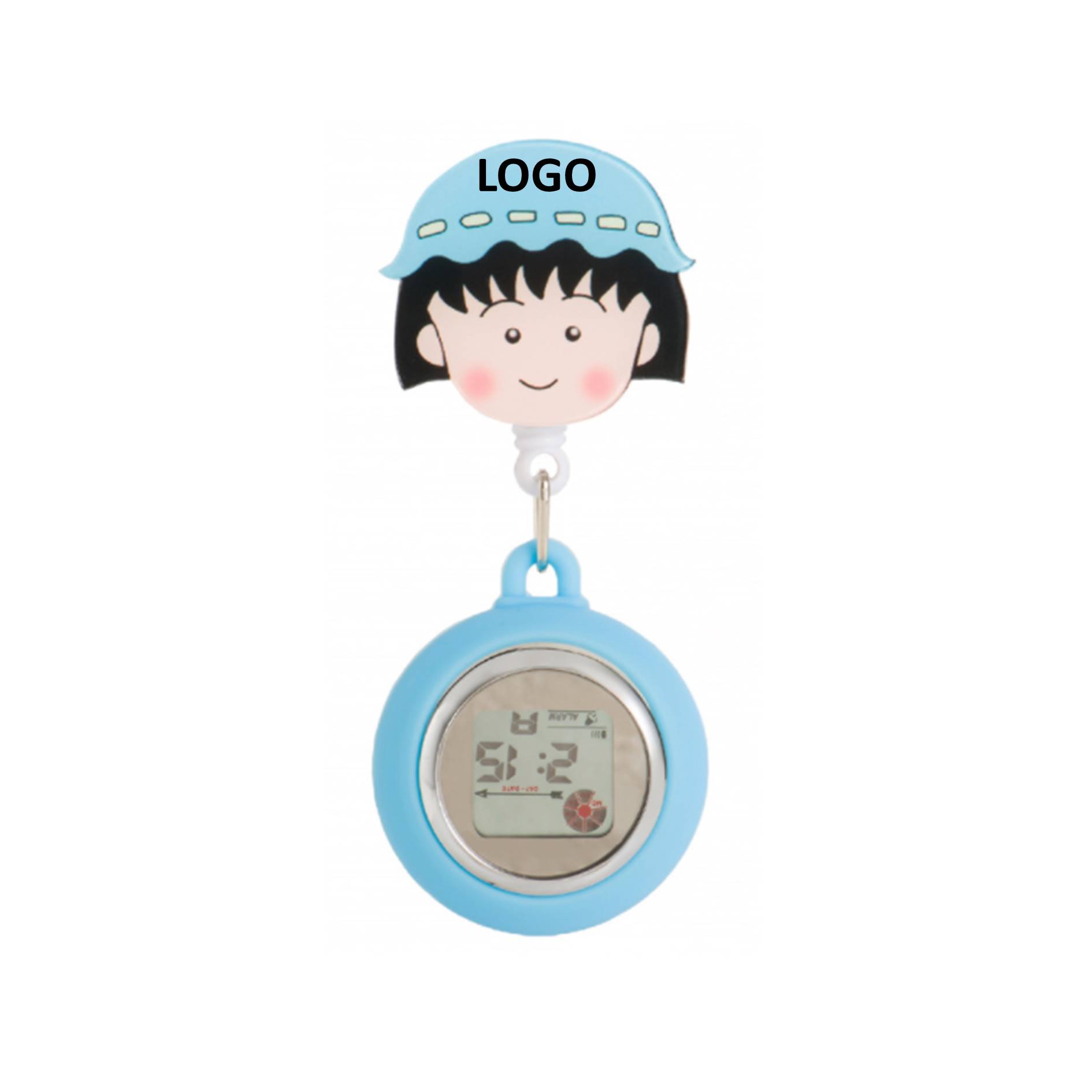 Cute Cartoon Silicone Clip Nurse Watch 1