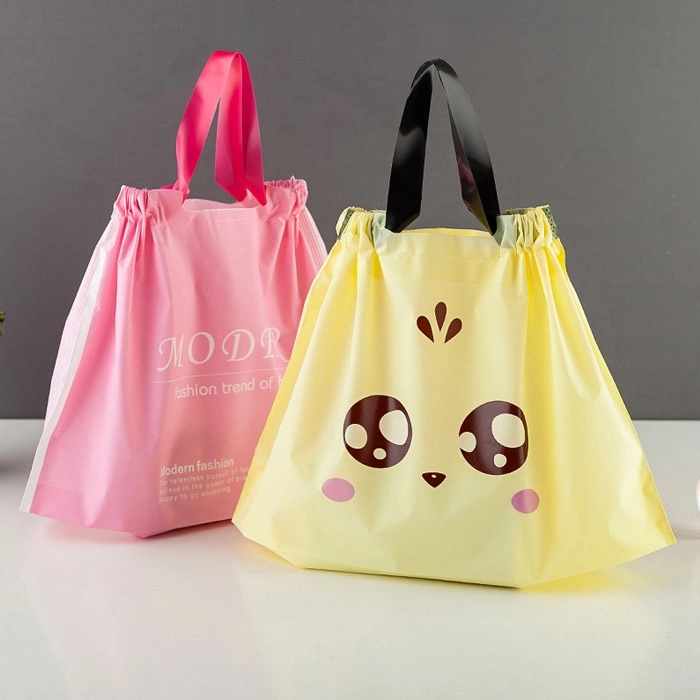 Custom Recyclable Plastic Drawstring Bags 2