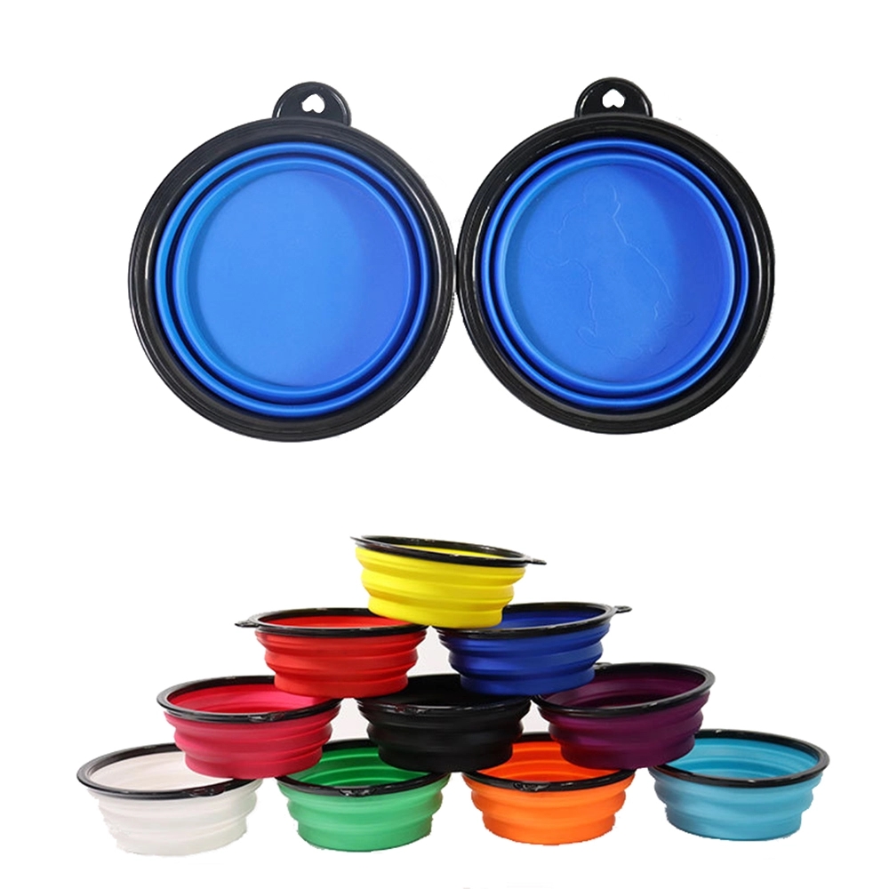 Collapsible Silicone Pet Feeding Water Bowl 4