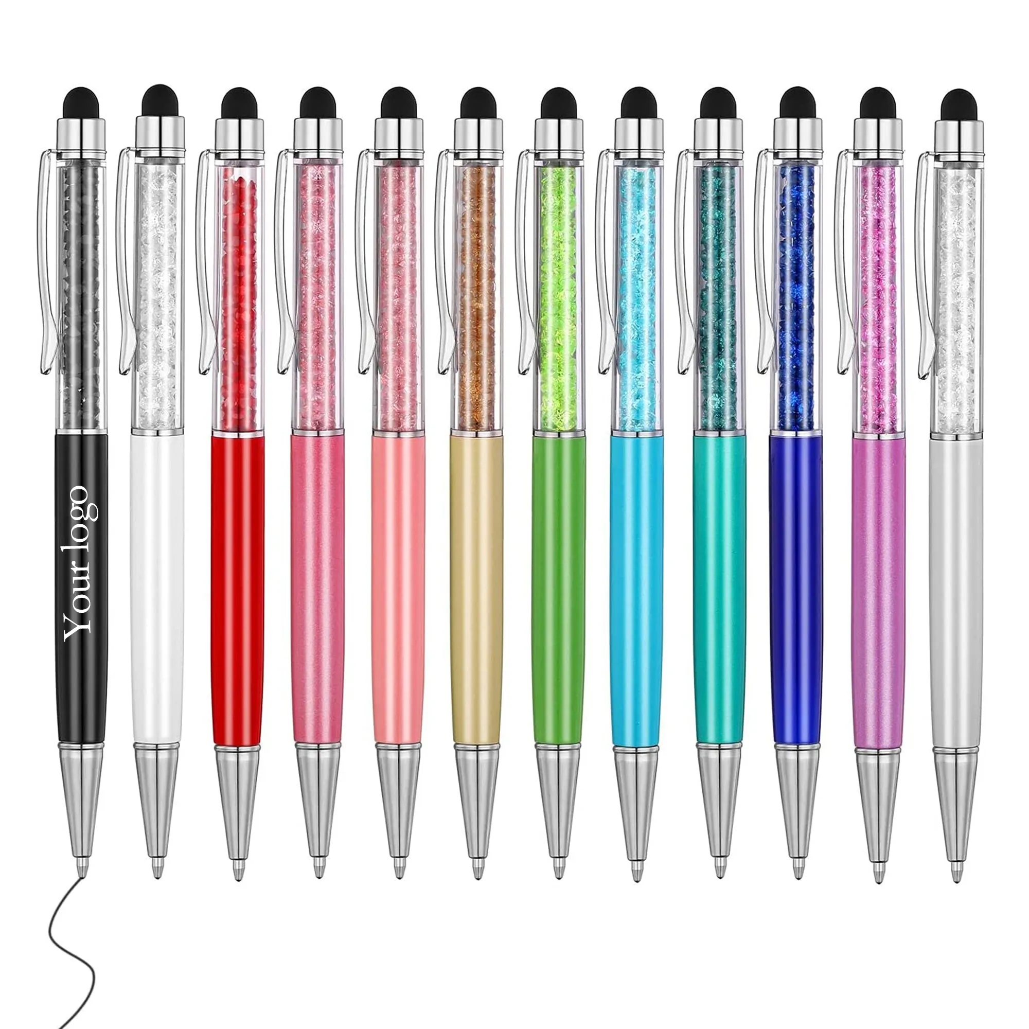 Crystal Ballpoint Pen w/ Stylus