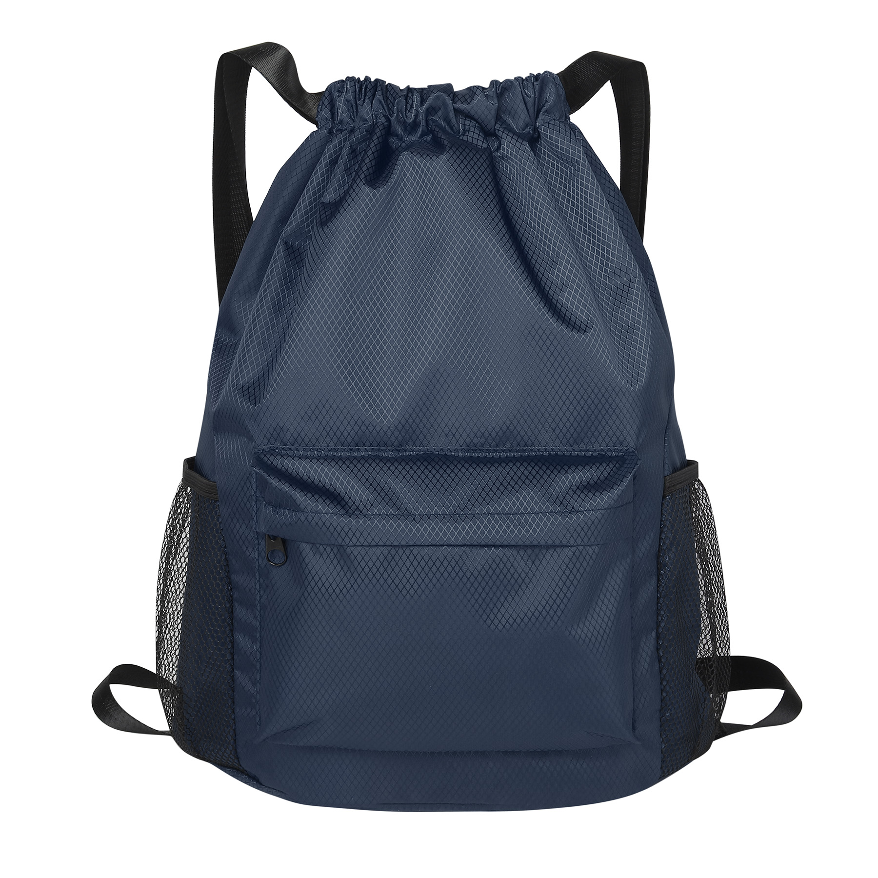 Waterproof Drawstring Backpack With Mesh Pockets 1