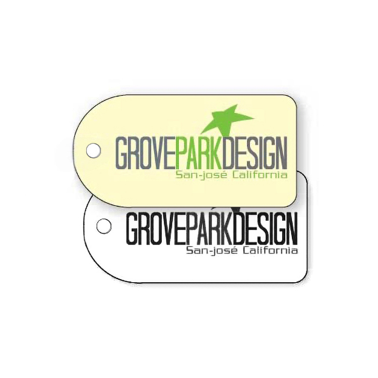 Plastic Key Tag .030 Thermal Laminated PVC (1"x2"), Full Colour